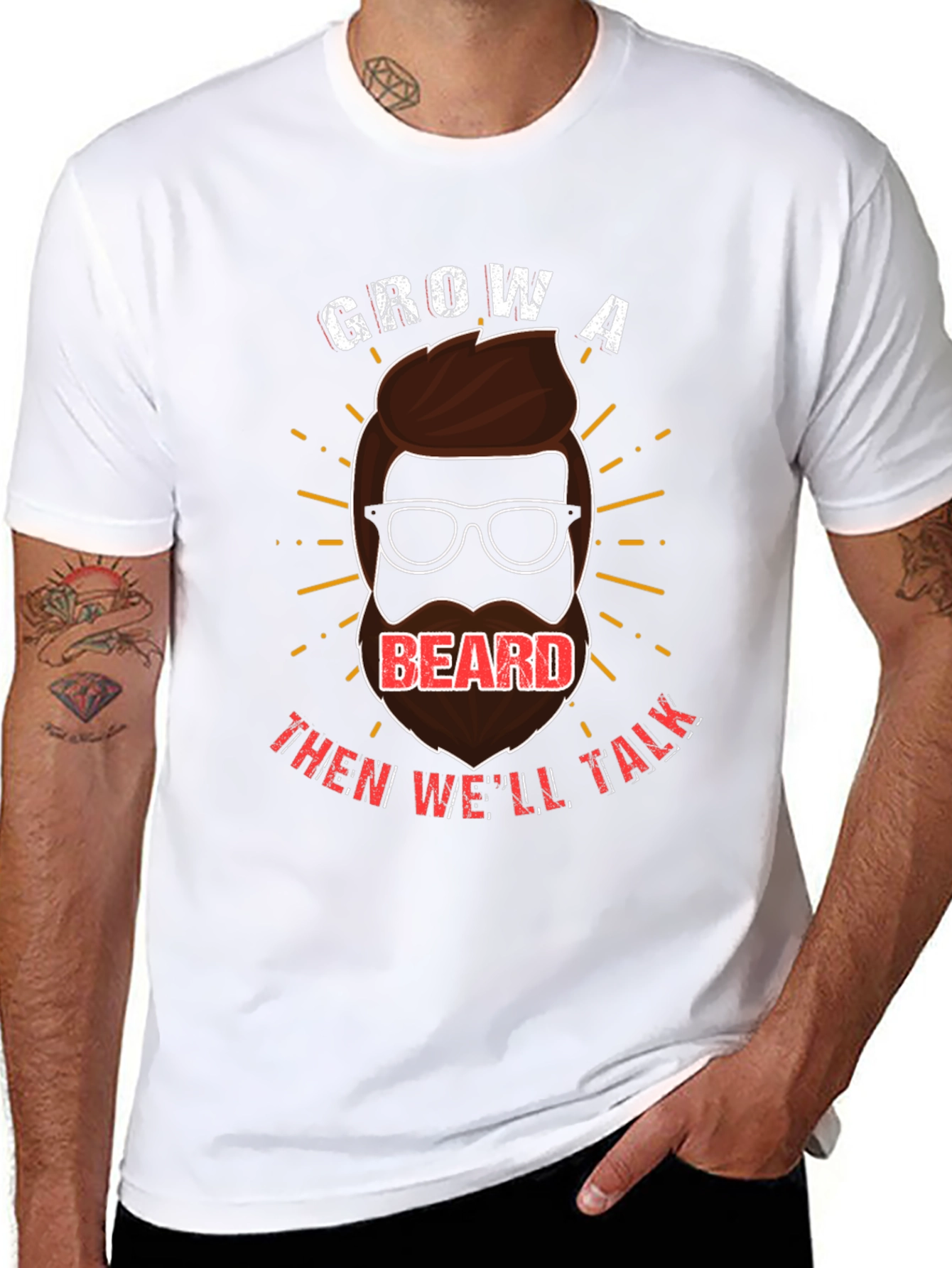 Grow a Beard T-Shirt: Hilarious Beard Graphic Tee