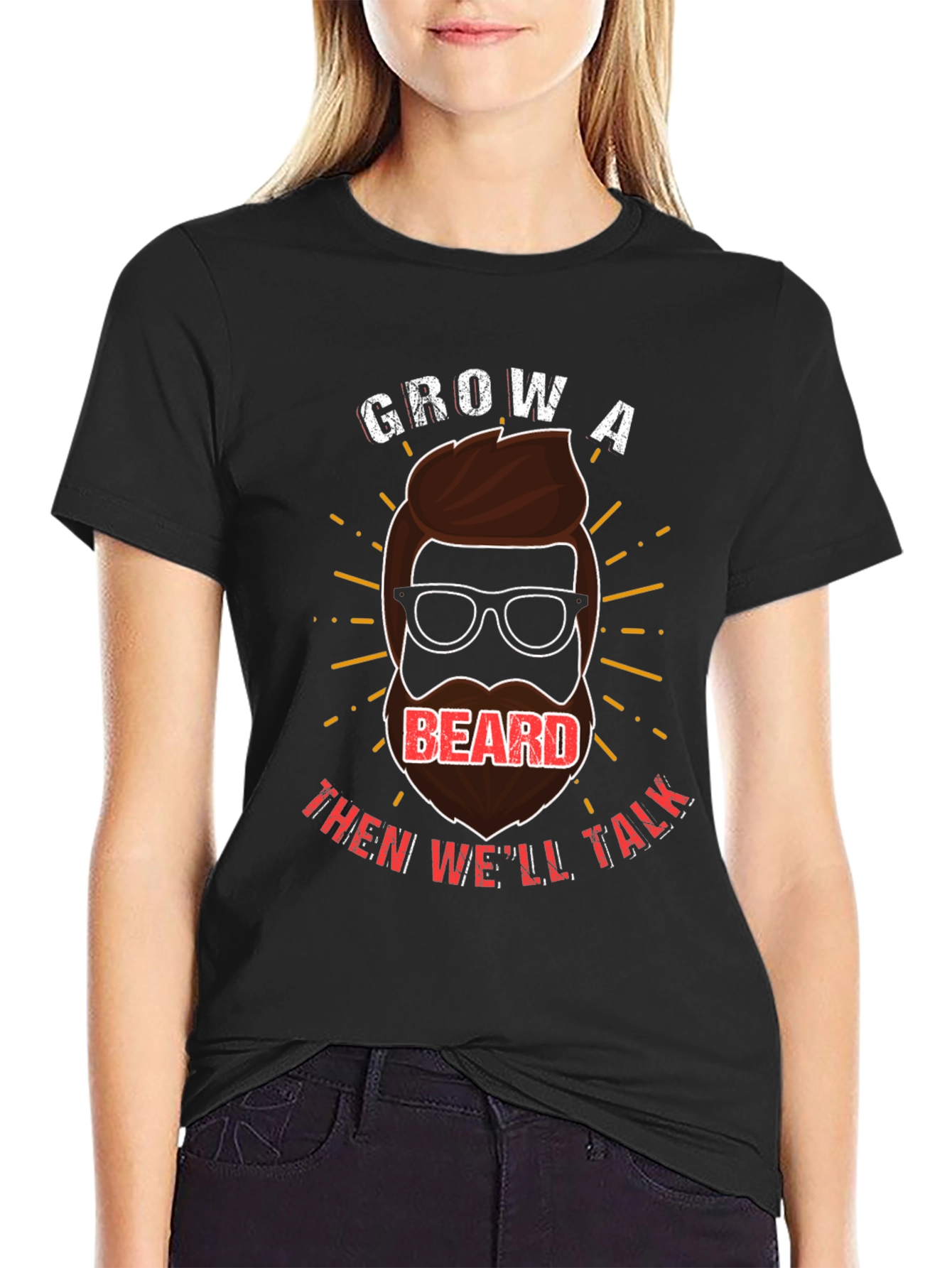 Grow a Beard T-Shirt: Hilarious Beard Graphic Tee