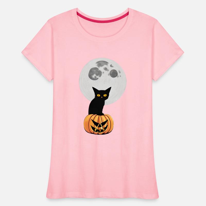 Black Cat On Jack-O-Lantern Pumpkin Full Moon