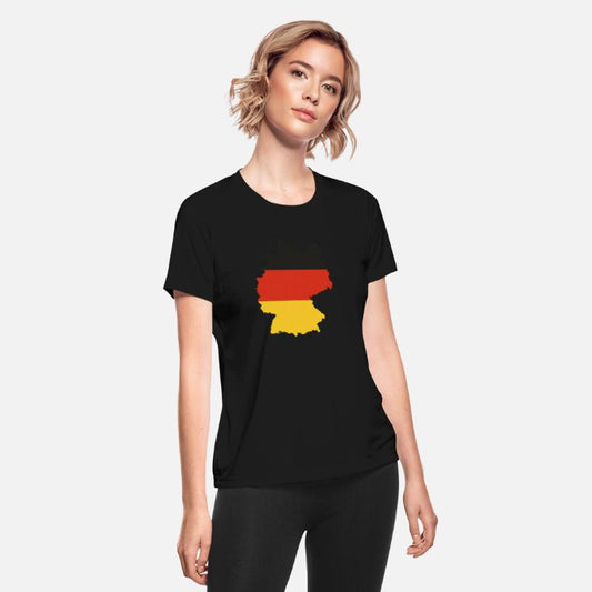 Black Red Gold Germany flag outline design