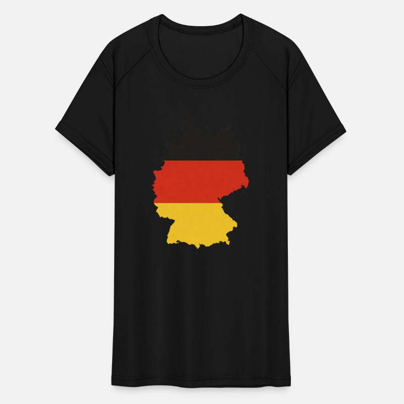 Black Red Gold Germany flag outline design