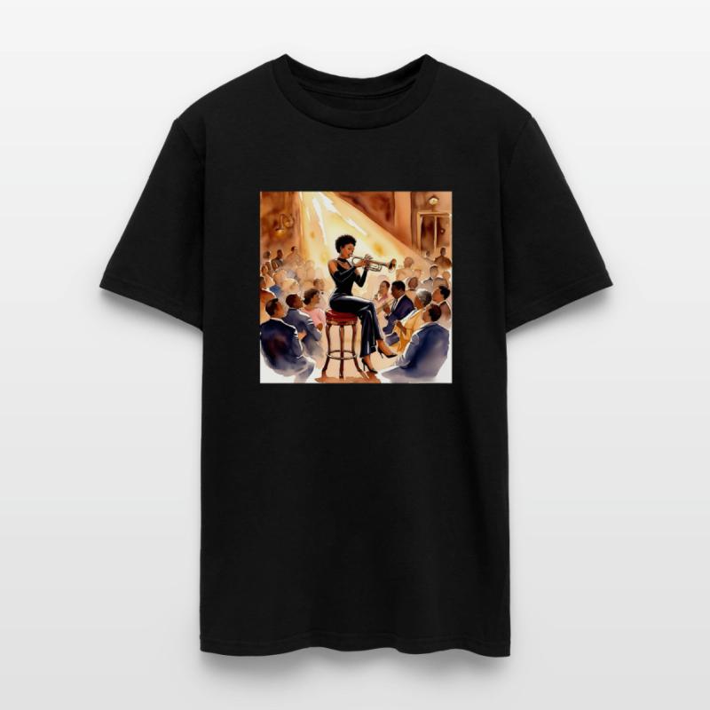 Black Woman Jazz Musician T-shirt