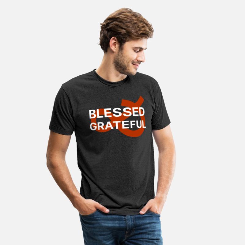 Blessed & Grateful Typography Red and White Design
