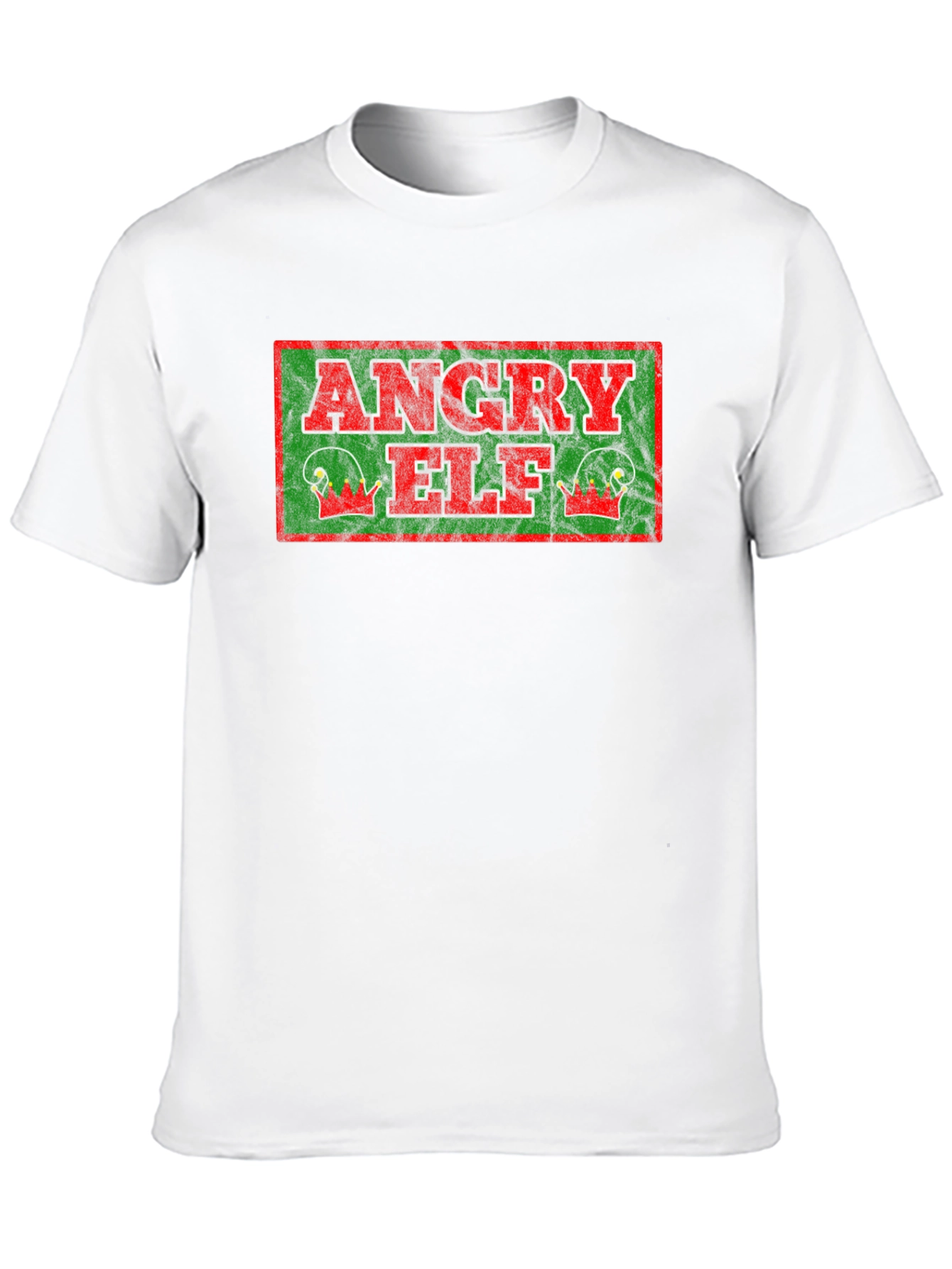 Angry Elf Graphic T-Shirt - Holiday Humor Tee