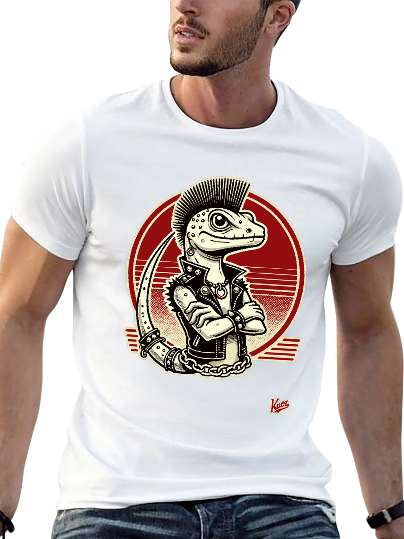 Punk Lizard Graphic Tee - Edgy Style
