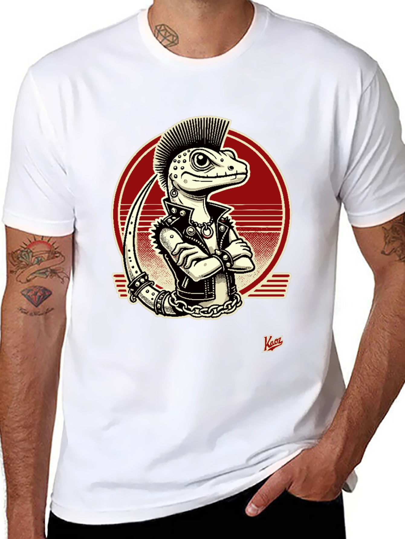 Punk Lizard Graphic Tee - Edgy Style