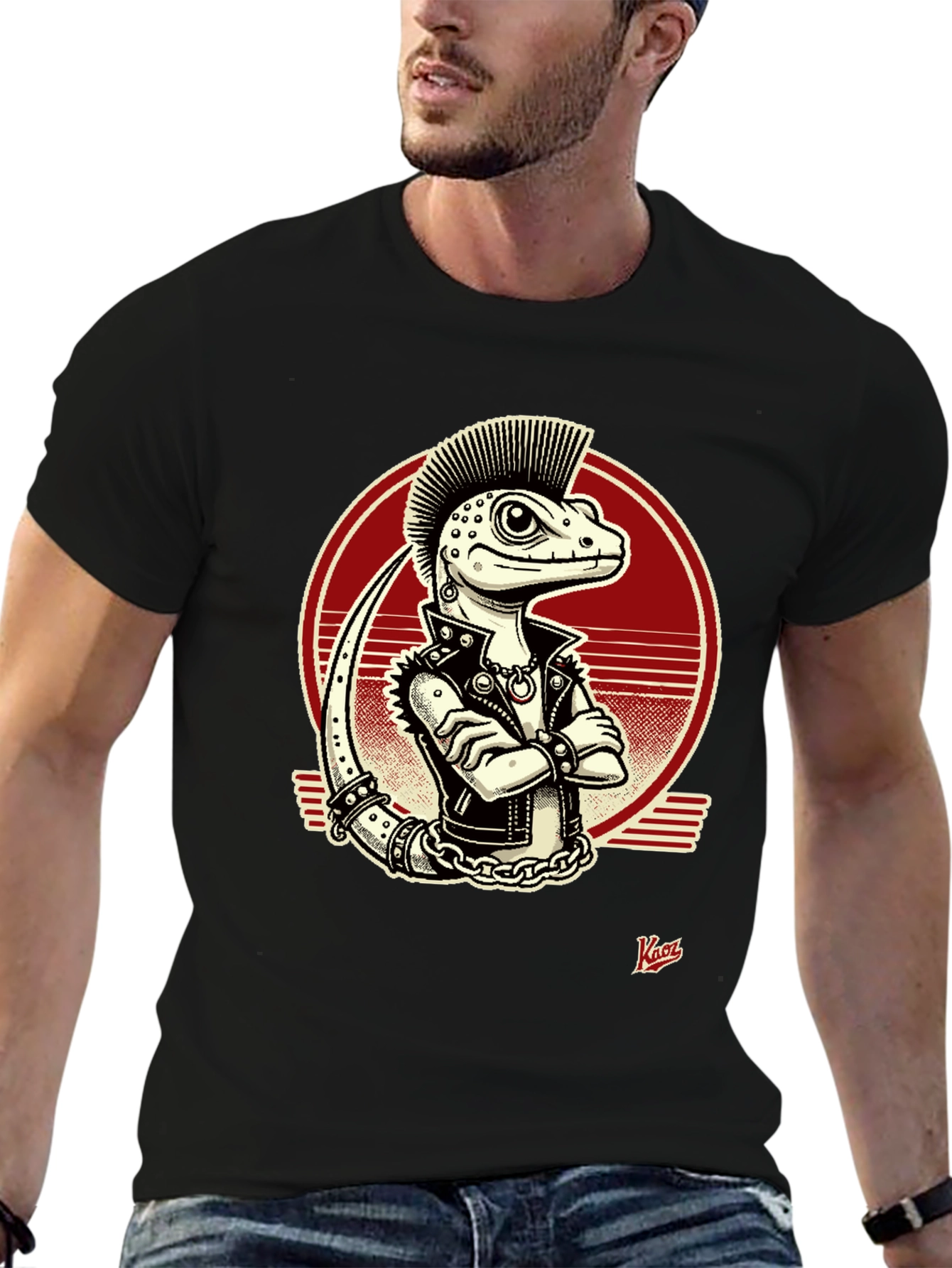 Punk Lizard Graphic Tee - Edgy Style