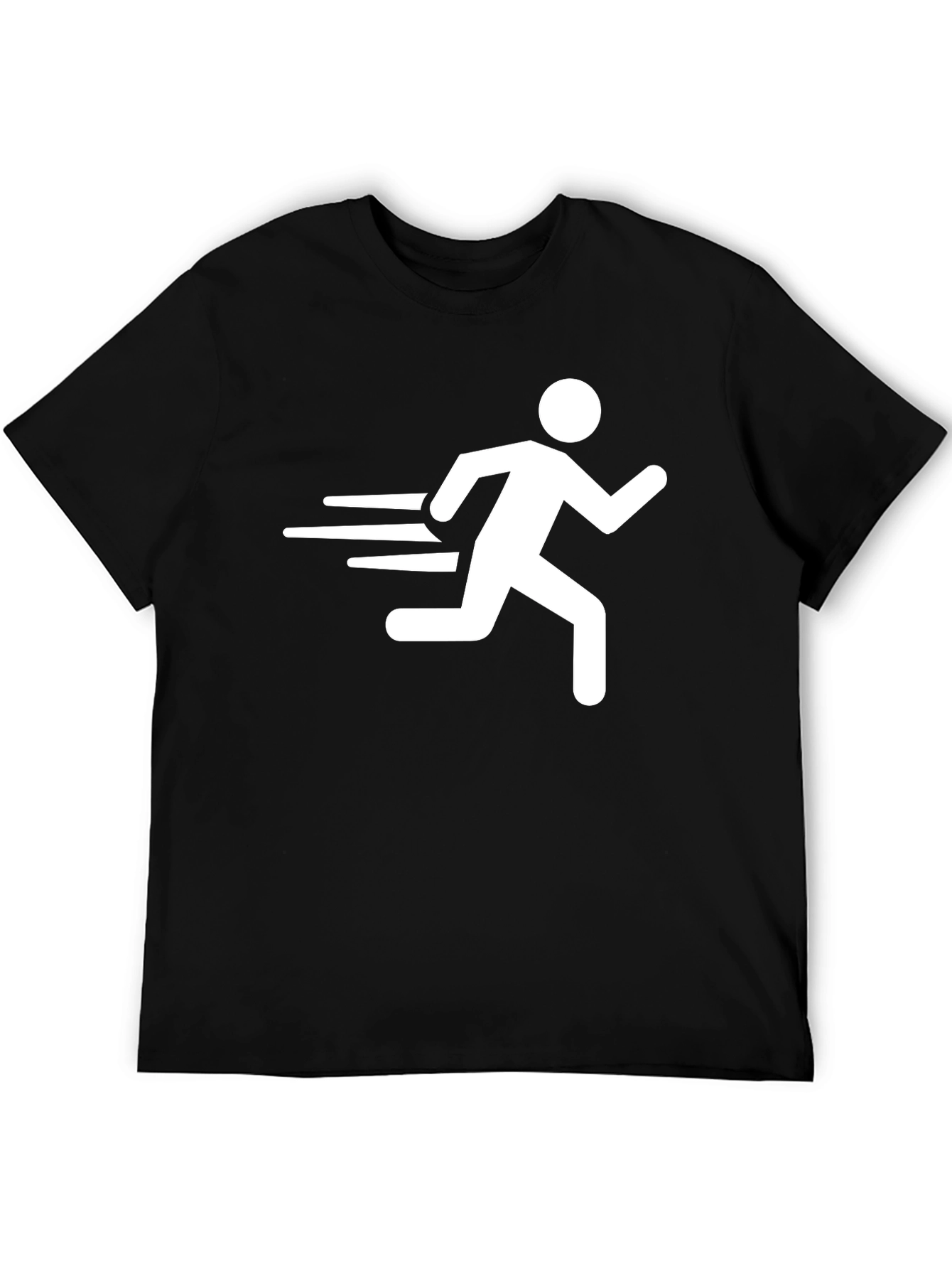 Running Man Graphic T-Shirt - Black