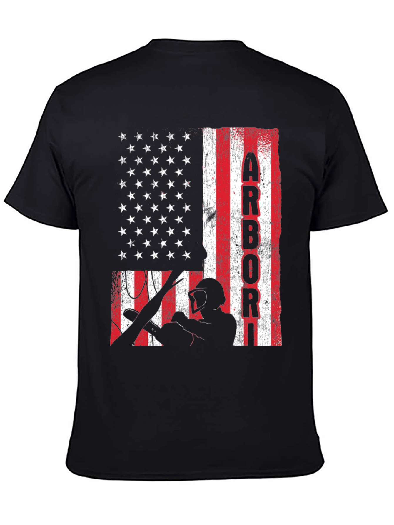 Arborist American Flag T-Shirt - Tree Surgeon Pride
