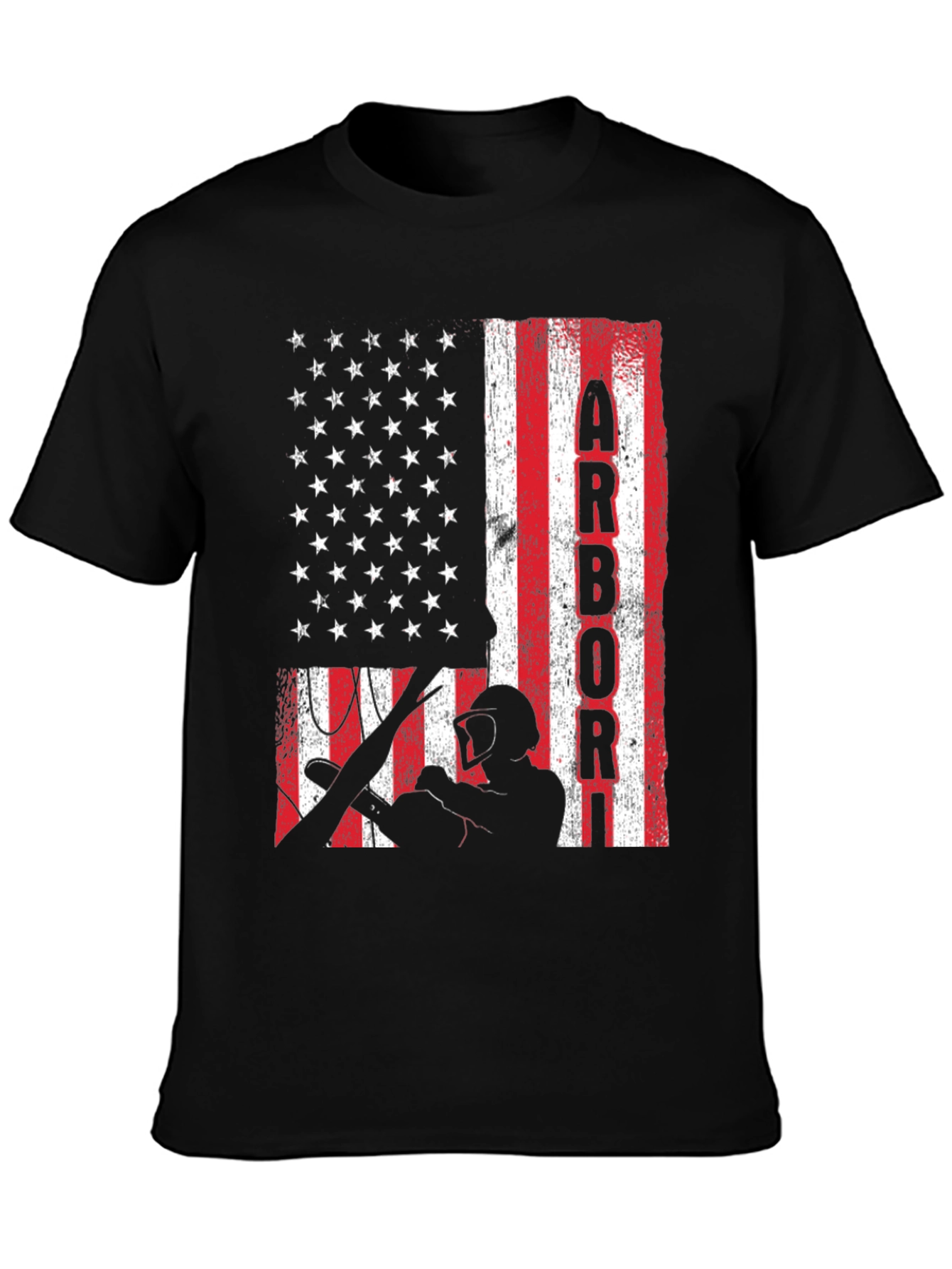 Arborist American Flag T-Shirt - Tree Surgeon Pride