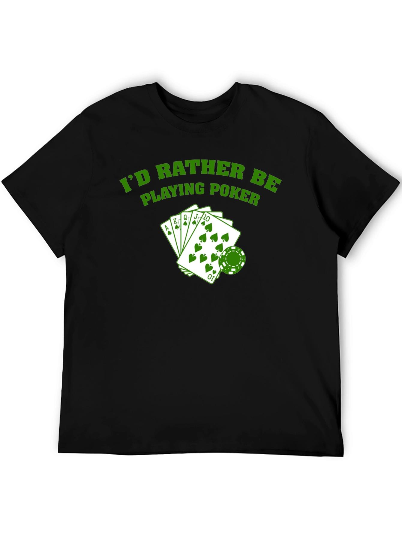Id Rather Be Playing Poker Graphic T-Shirt