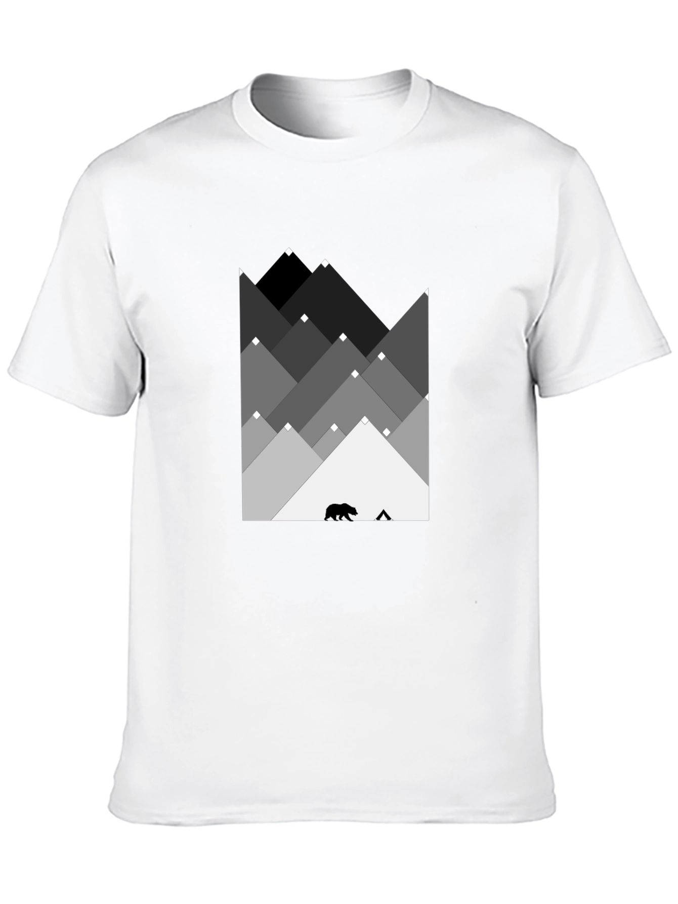 Mountain Bear Graphic Tee - Black