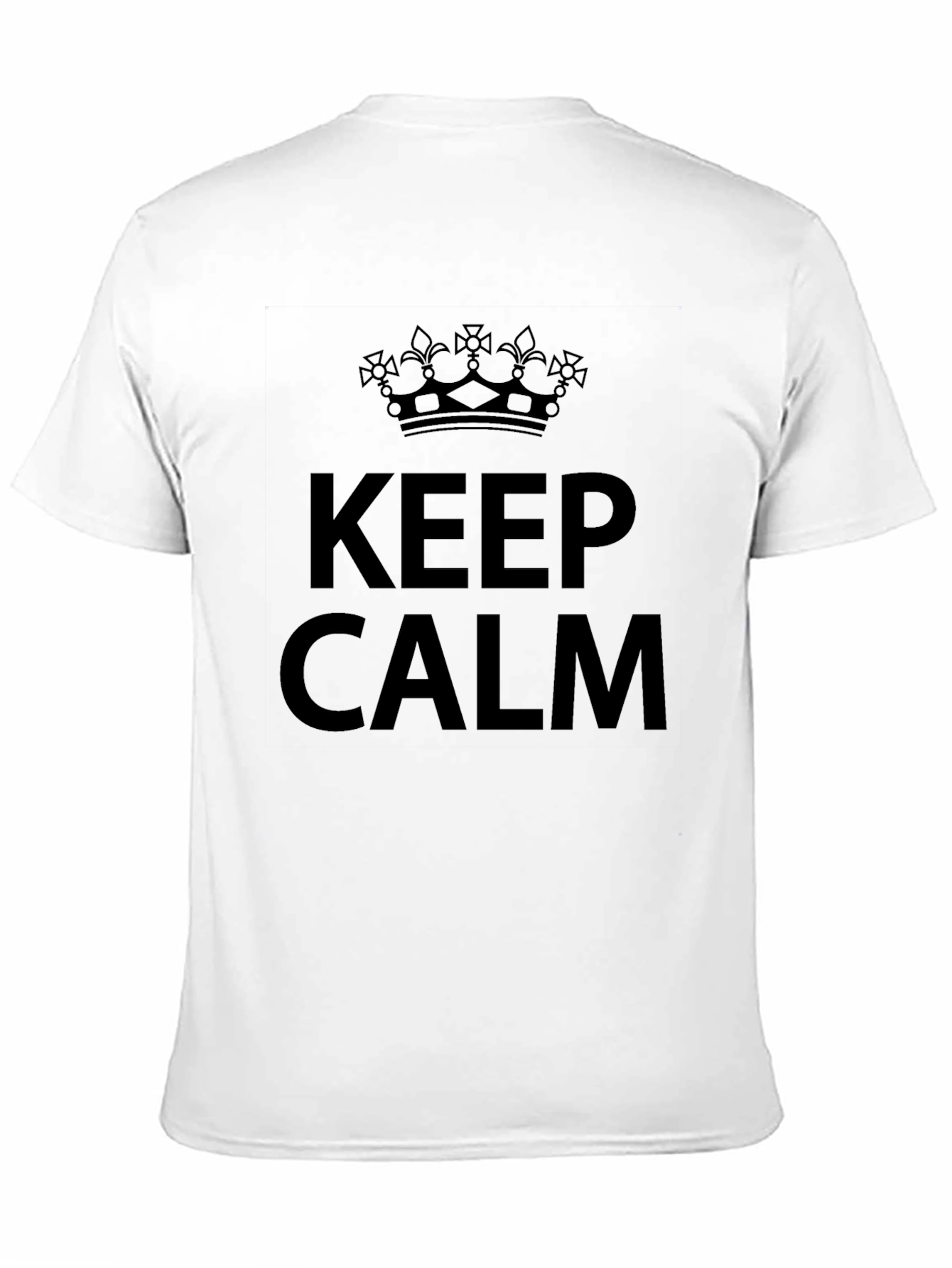 Keep Calm Crown Graphic T-Shirt - Black