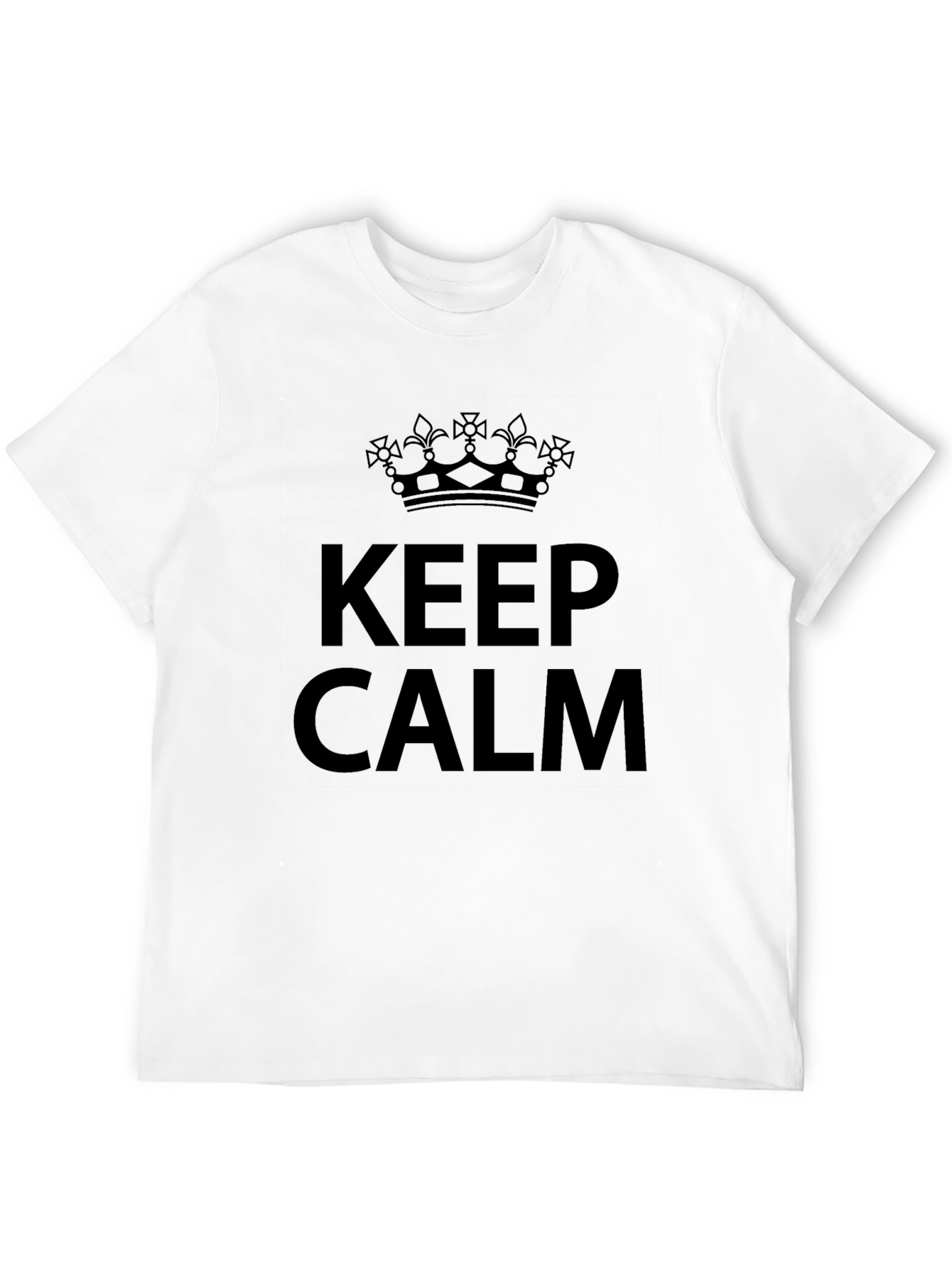 Keep Calm Crown Graphic T-Shirt - Black