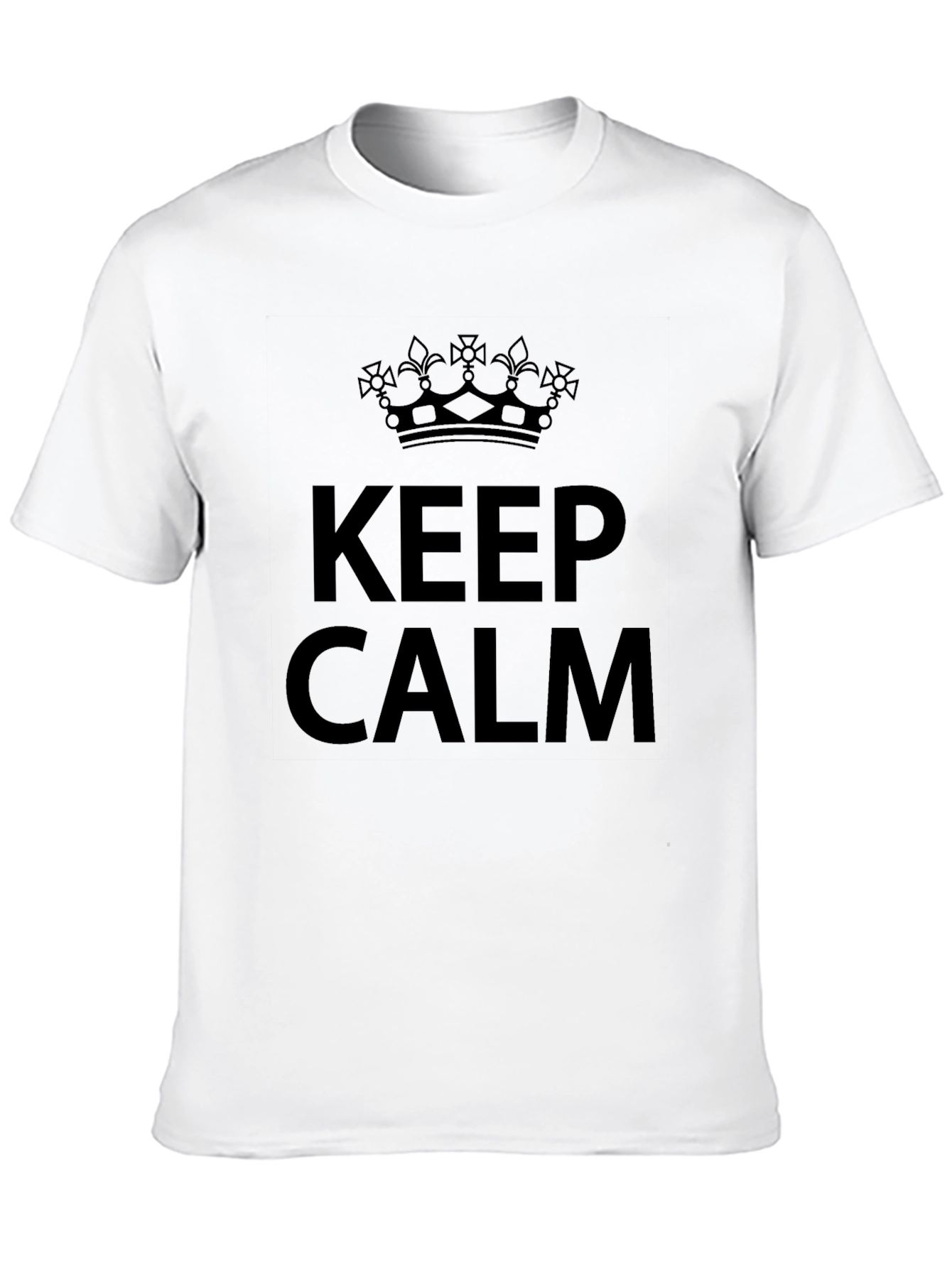 Keep Calm Crown Graphic T-Shirt - Black