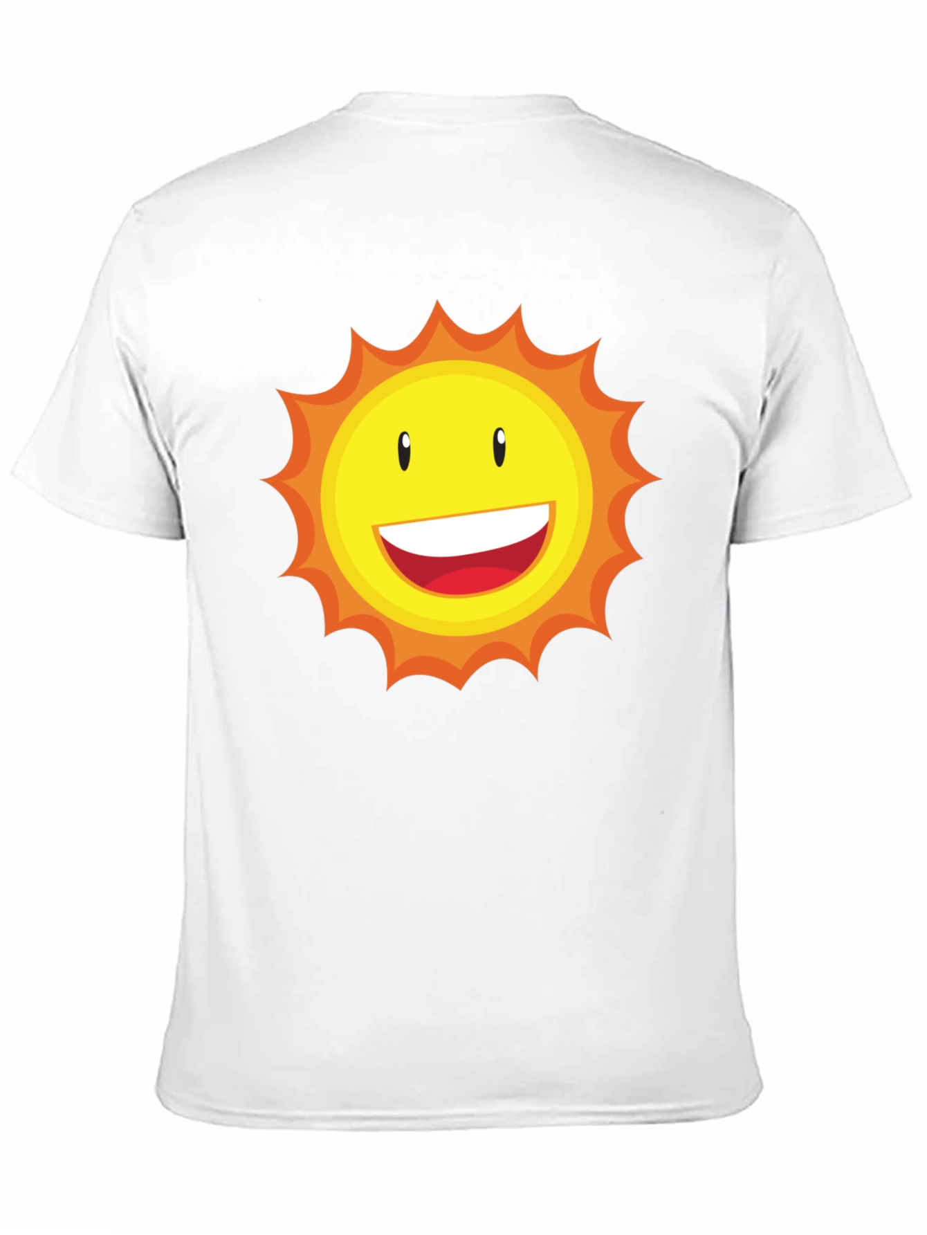 Sunny Face Graphic T-Shirt - Black Cotton Blend