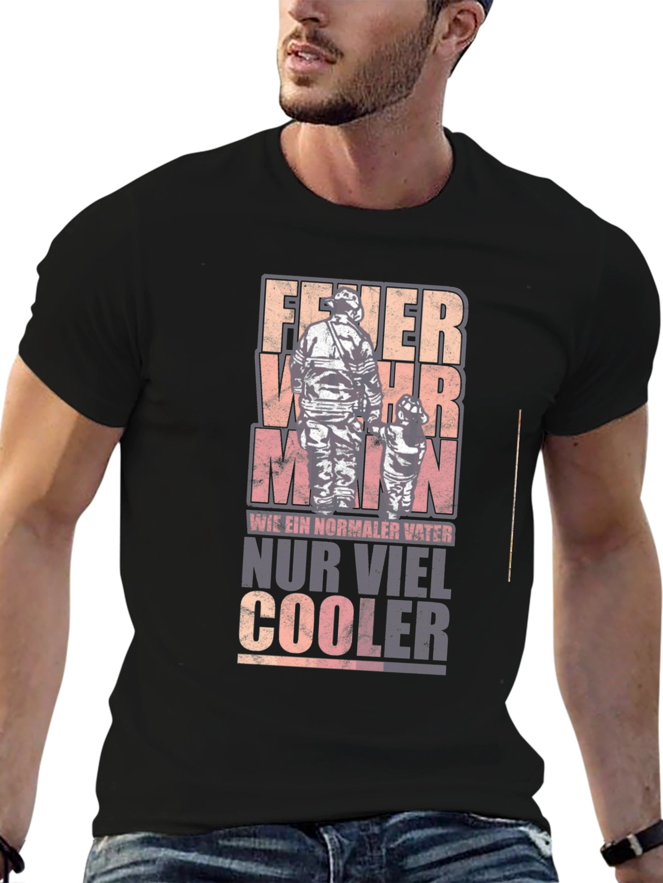 Firefighter Dad T-Shirt - Cool Fathers Day Gift
