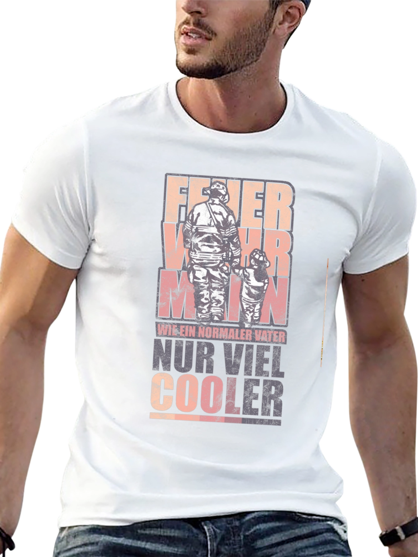 Firefighter Dad T-Shirt - Cool Fathers Day Gift