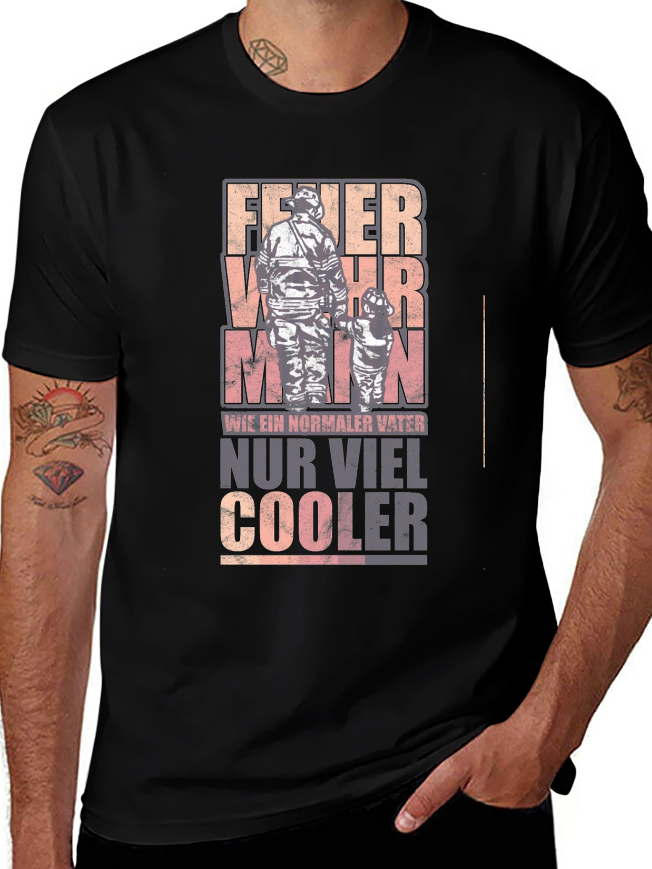 Firefighter Dad T-Shirt - Cool Fathers Day Gift