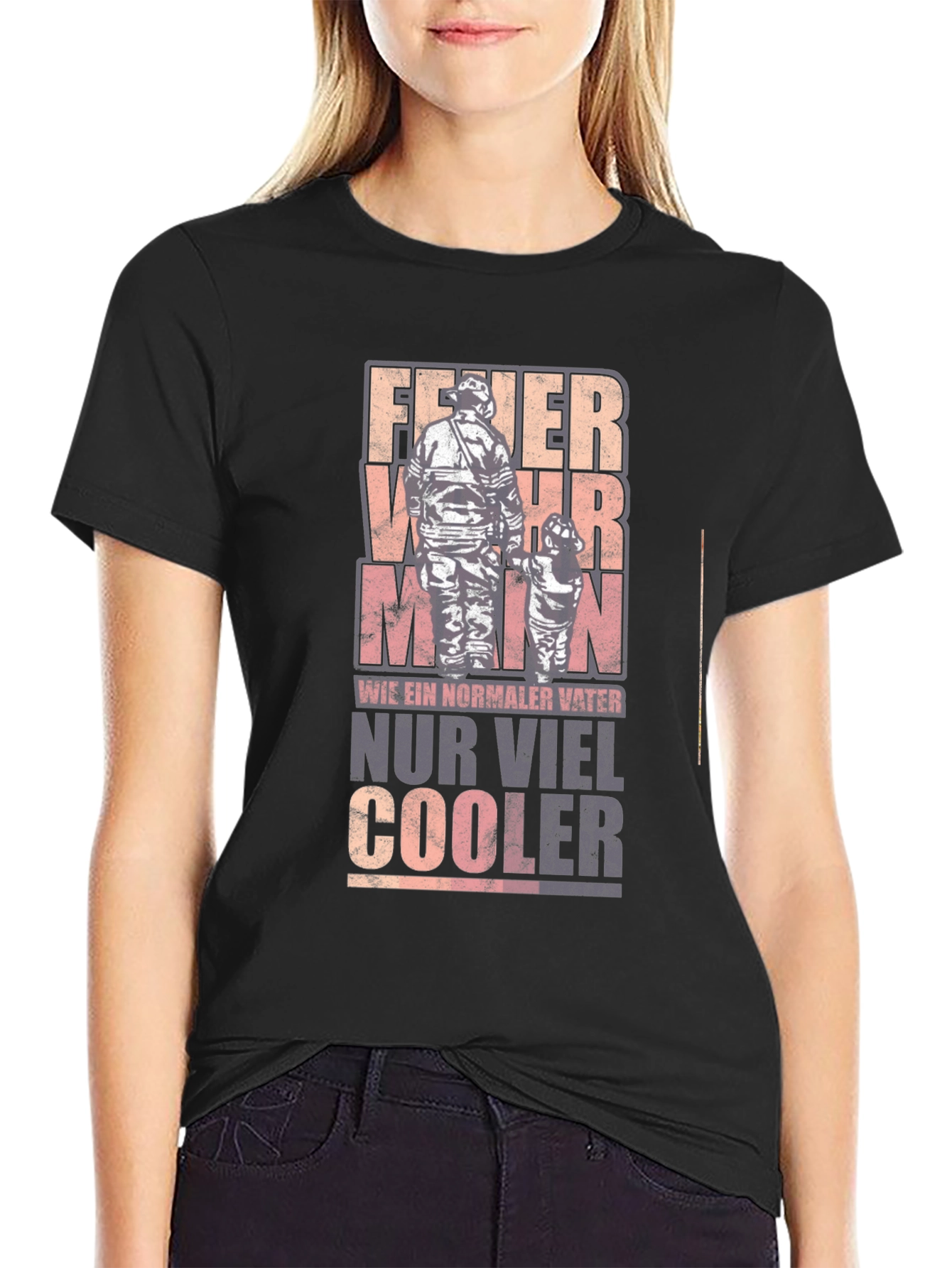 Firefighter Dad T-Shirt - Cool Fathers Day Gift