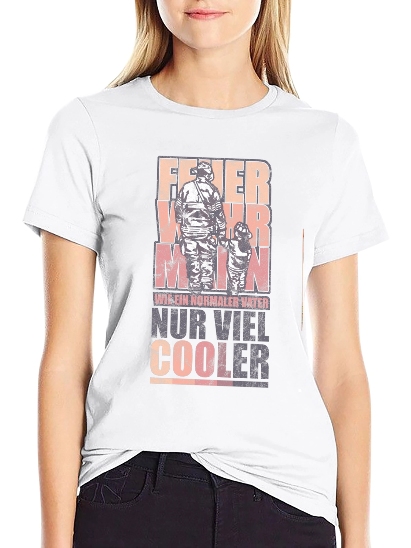 Firefighter Dad T-Shirt - Cool Fathers Day Gift