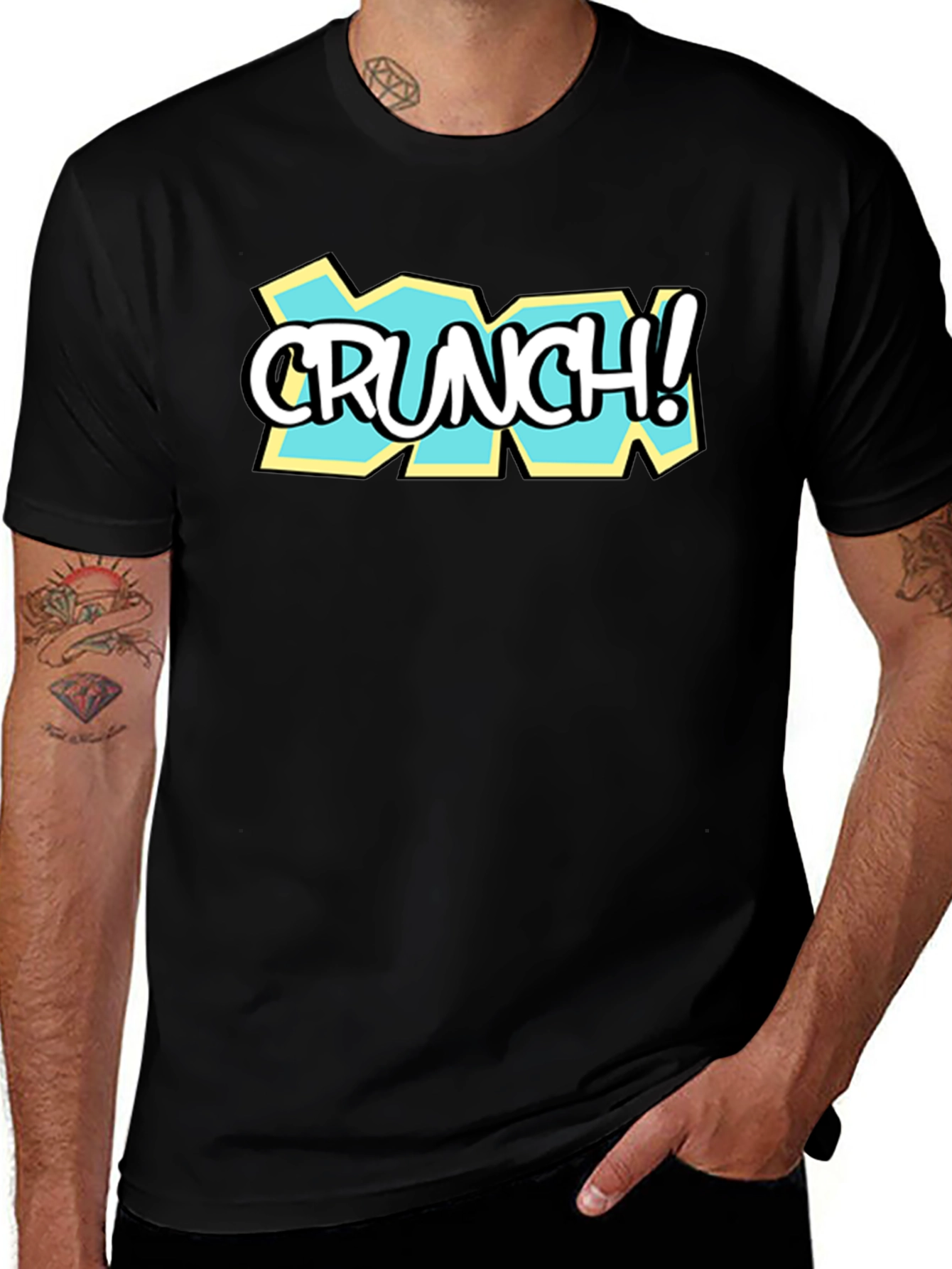 Crunch! Black Graphic Print T-Shirt