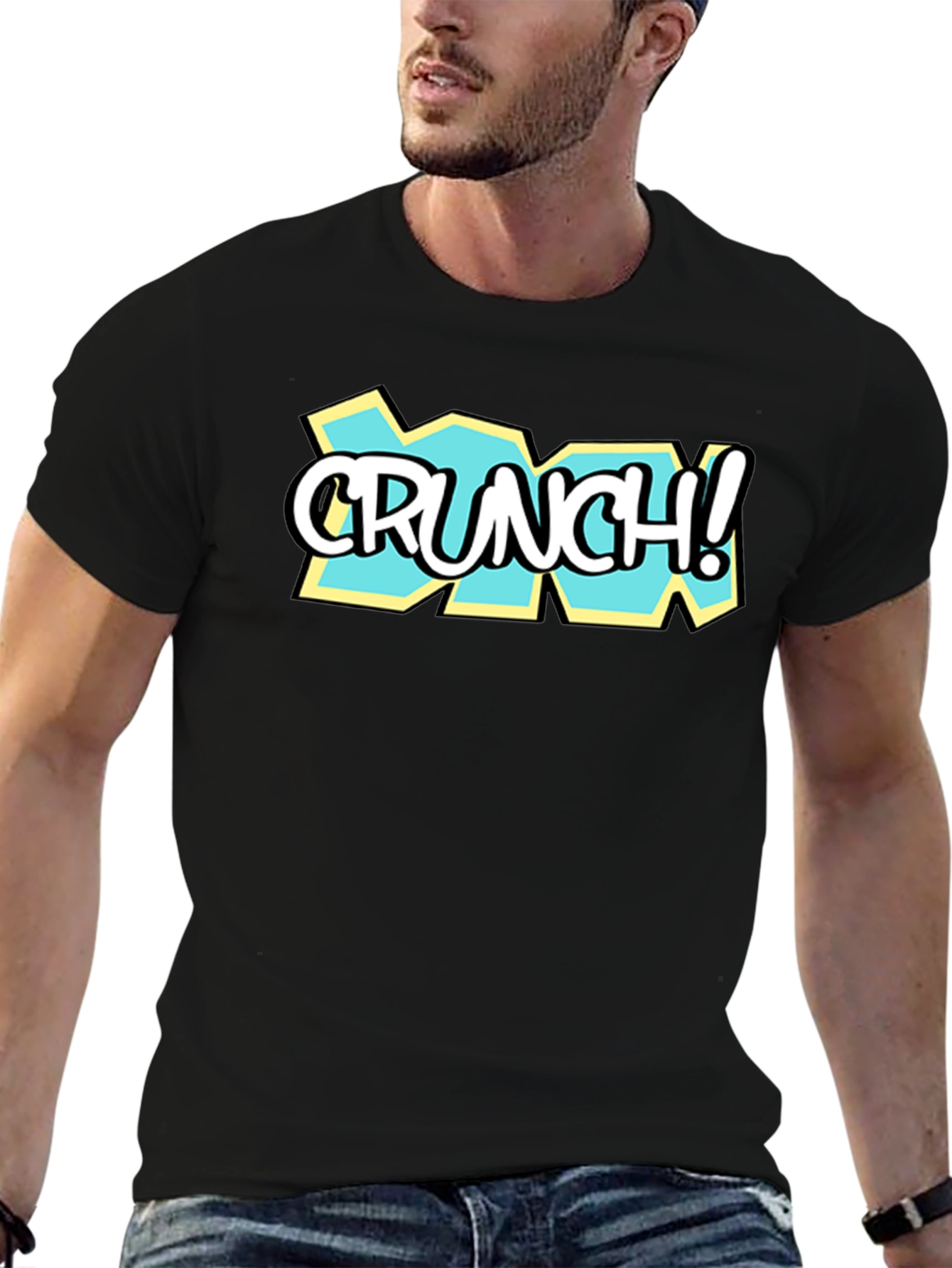 Crunch! Black Graphic Print T-Shirt