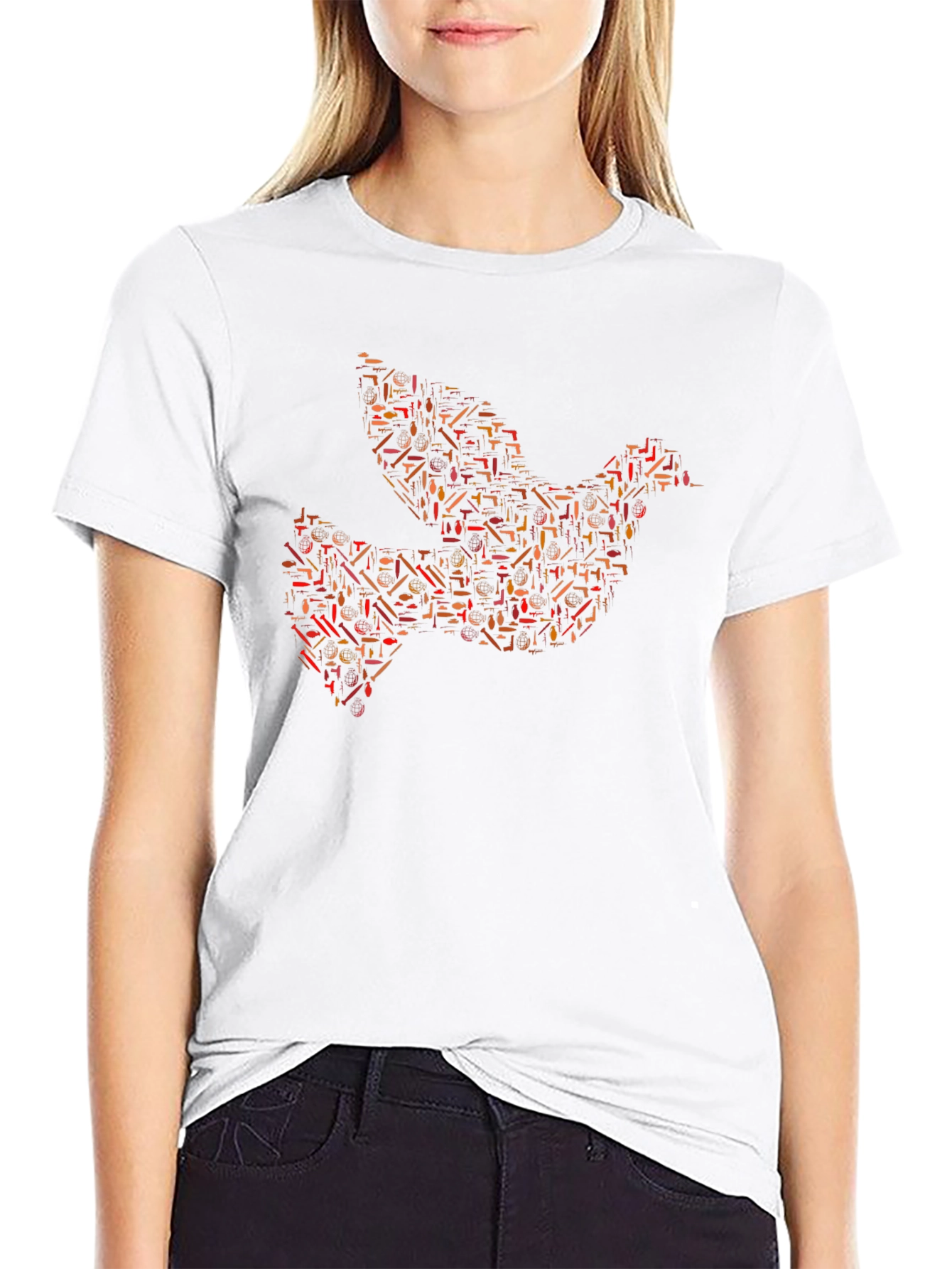 Peace Dove Graphic T-Shirt - Mens Black Tee