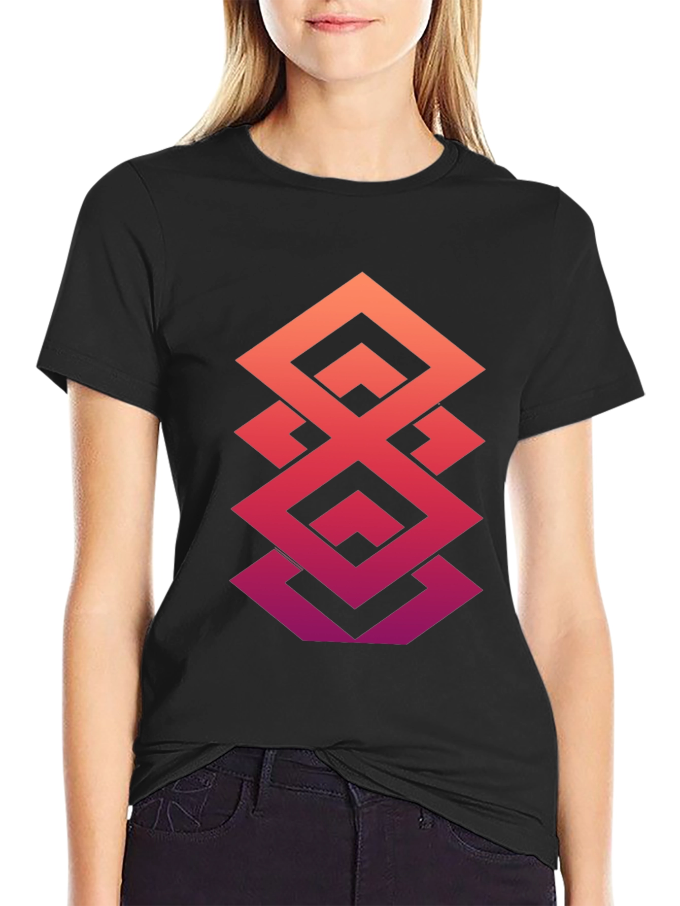 Geometric Gradient T-Shirt - Modern Design
