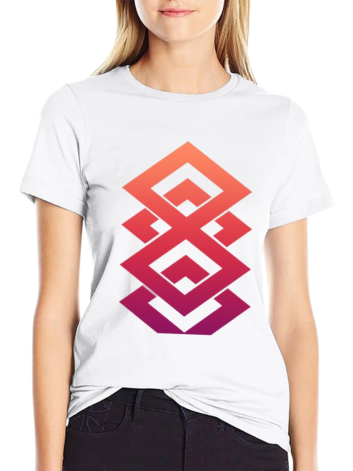Geometric Gradient T-Shirt - Modern Design