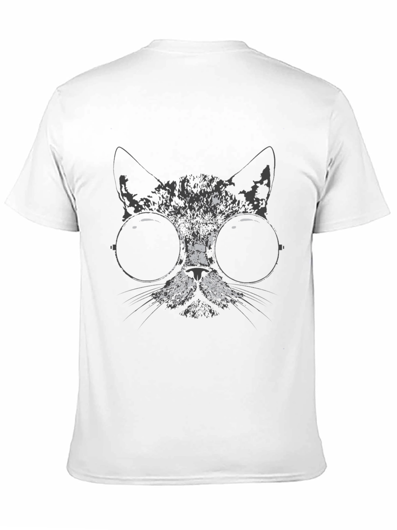 Cool Cat Tee: Black T-Shirt with Cat Graphic