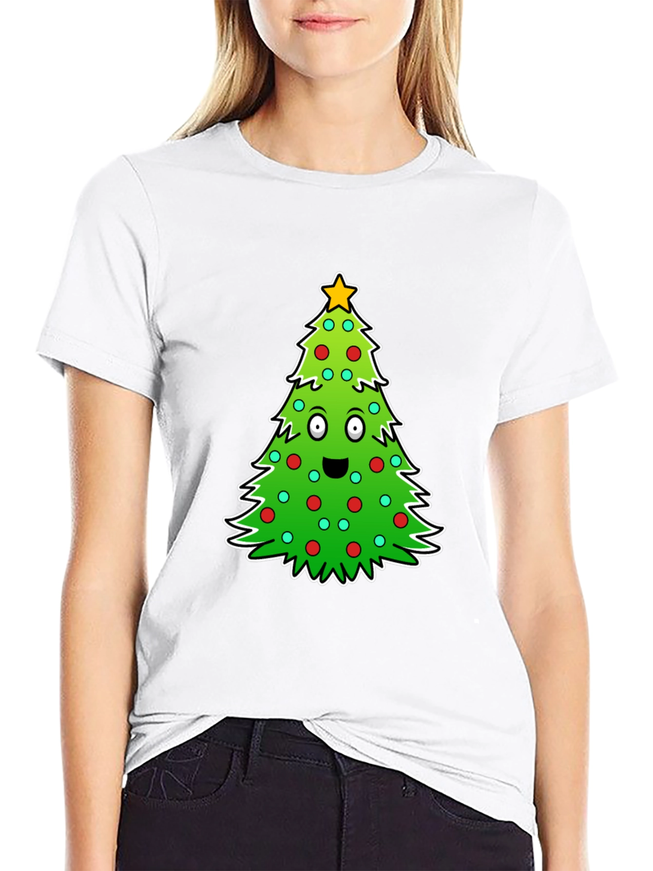 Funny Christmas Tree Graphic Tee - Holiday Cheer
