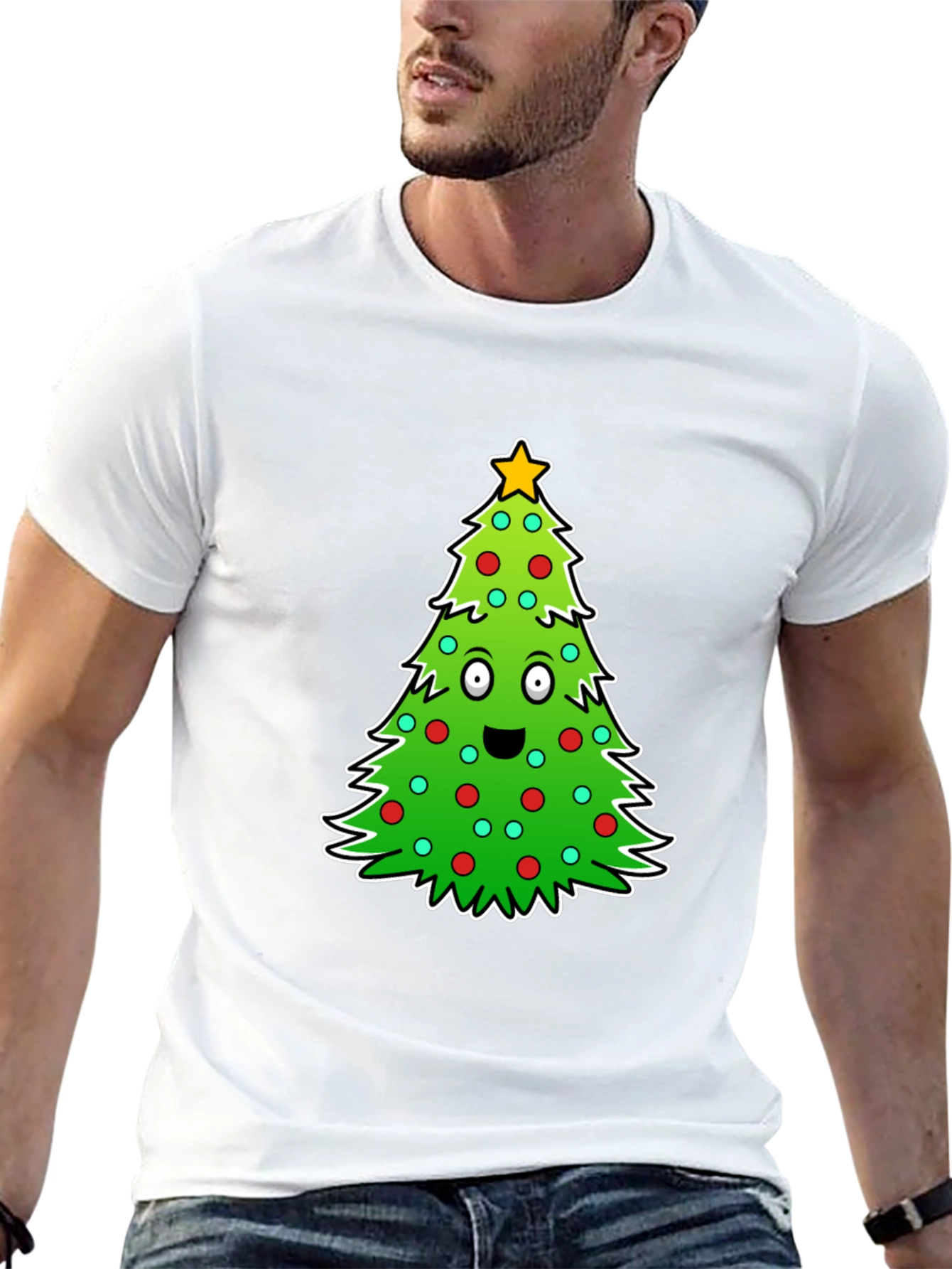 Funny Christmas Tree Graphic Tee - Holiday Cheer