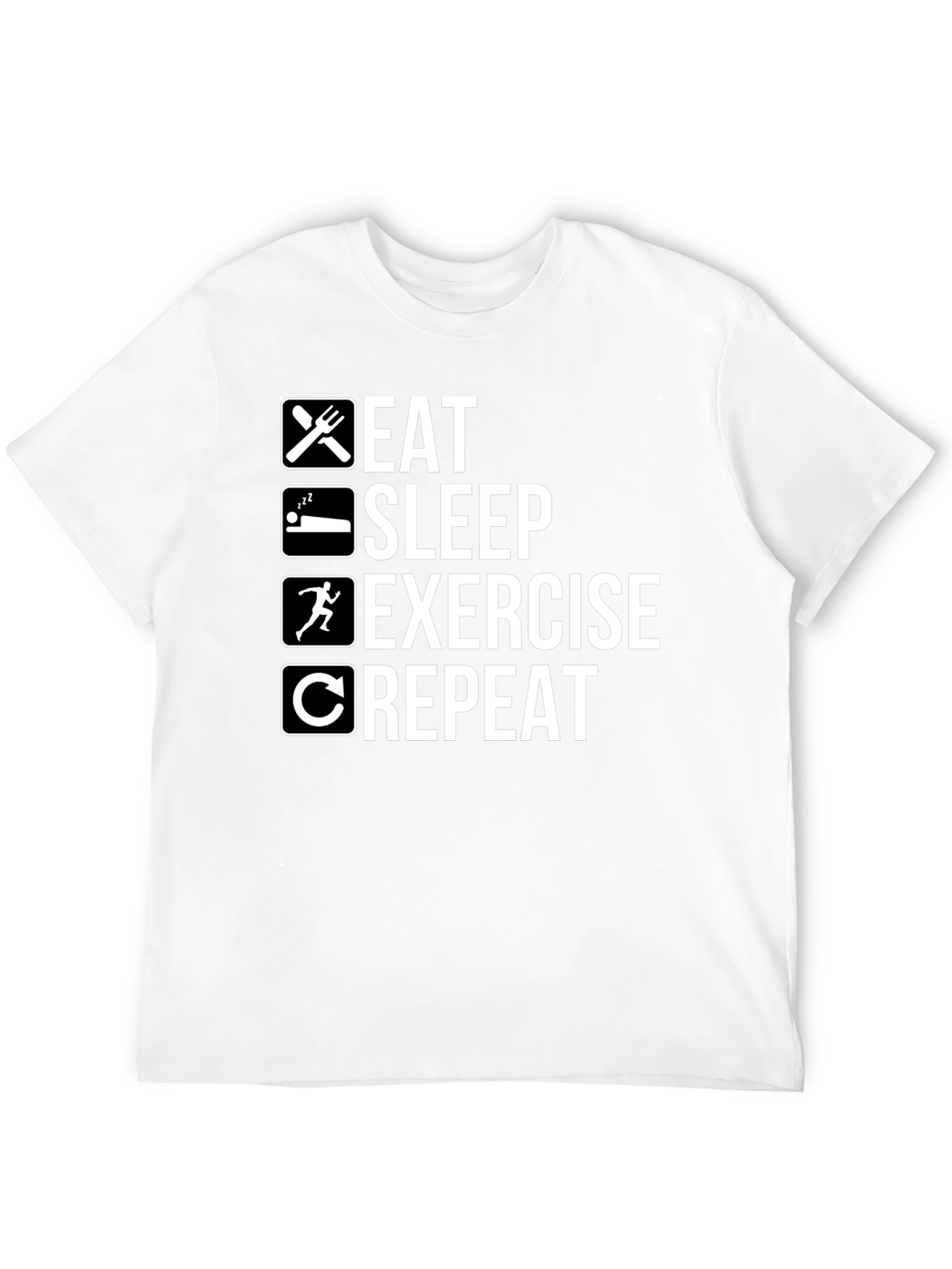 Eat Sleep Exercise Repeat Graphic Tee