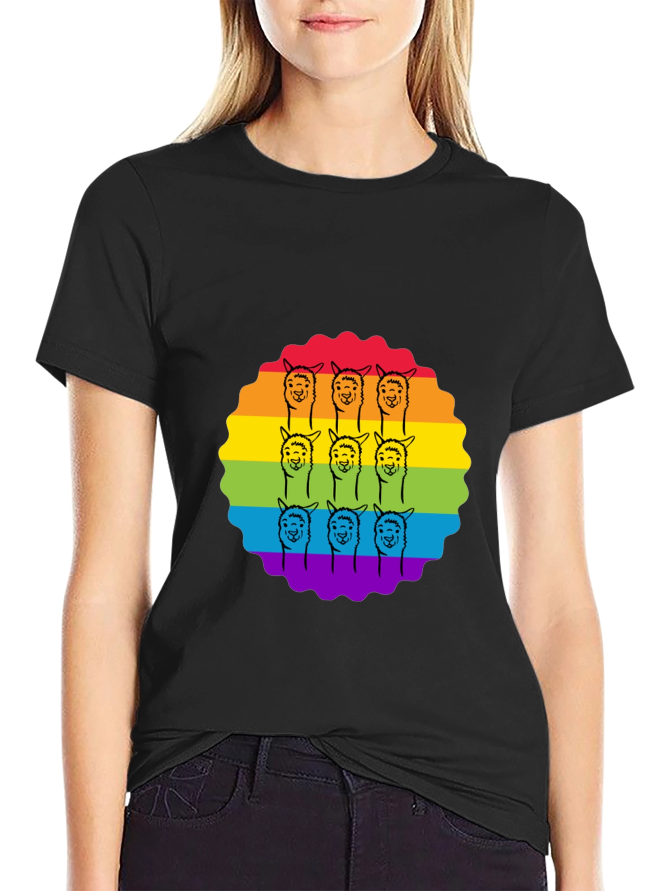 Rainbow Alpaca T-Shirt
