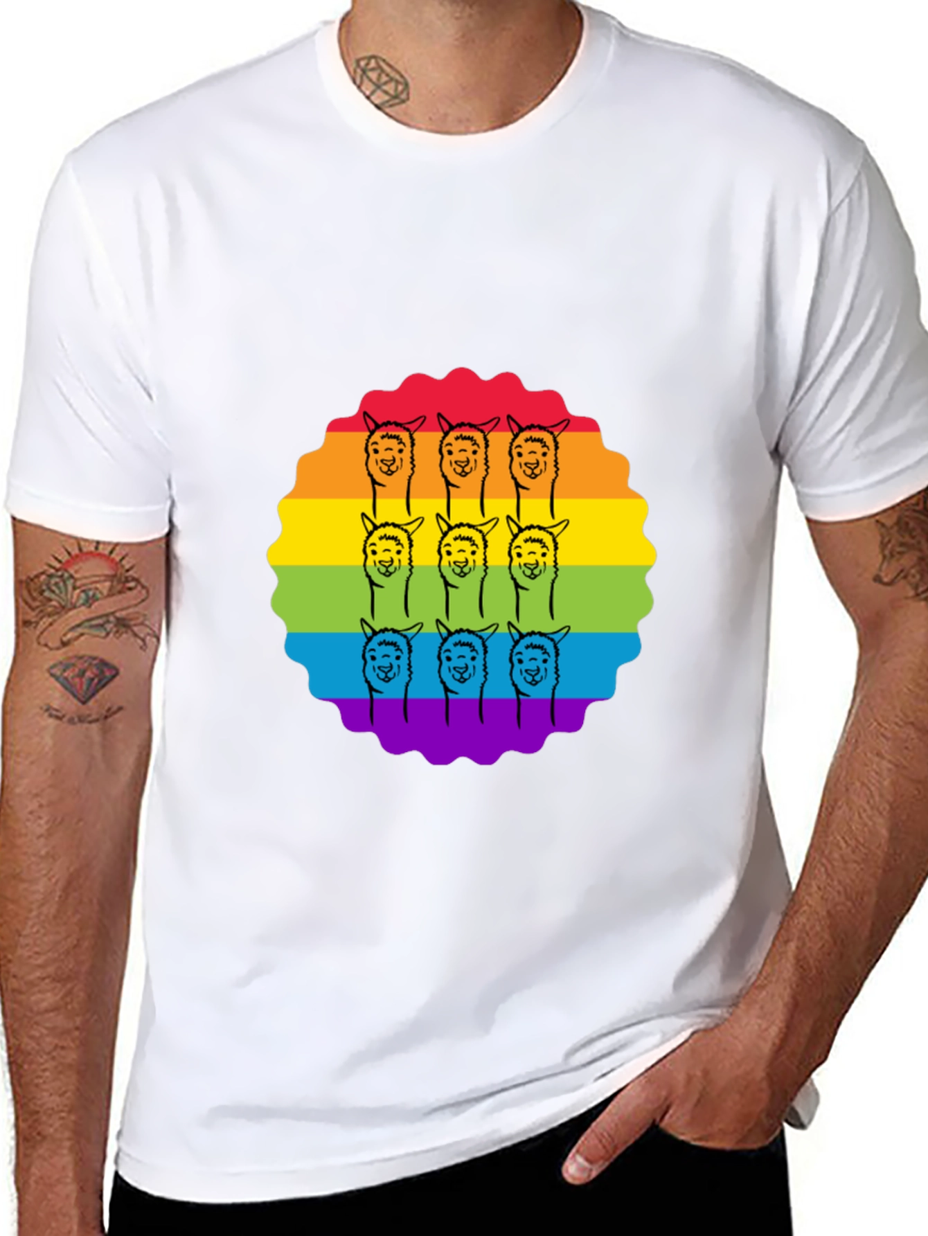 Rainbow Alpaca T-Shirt