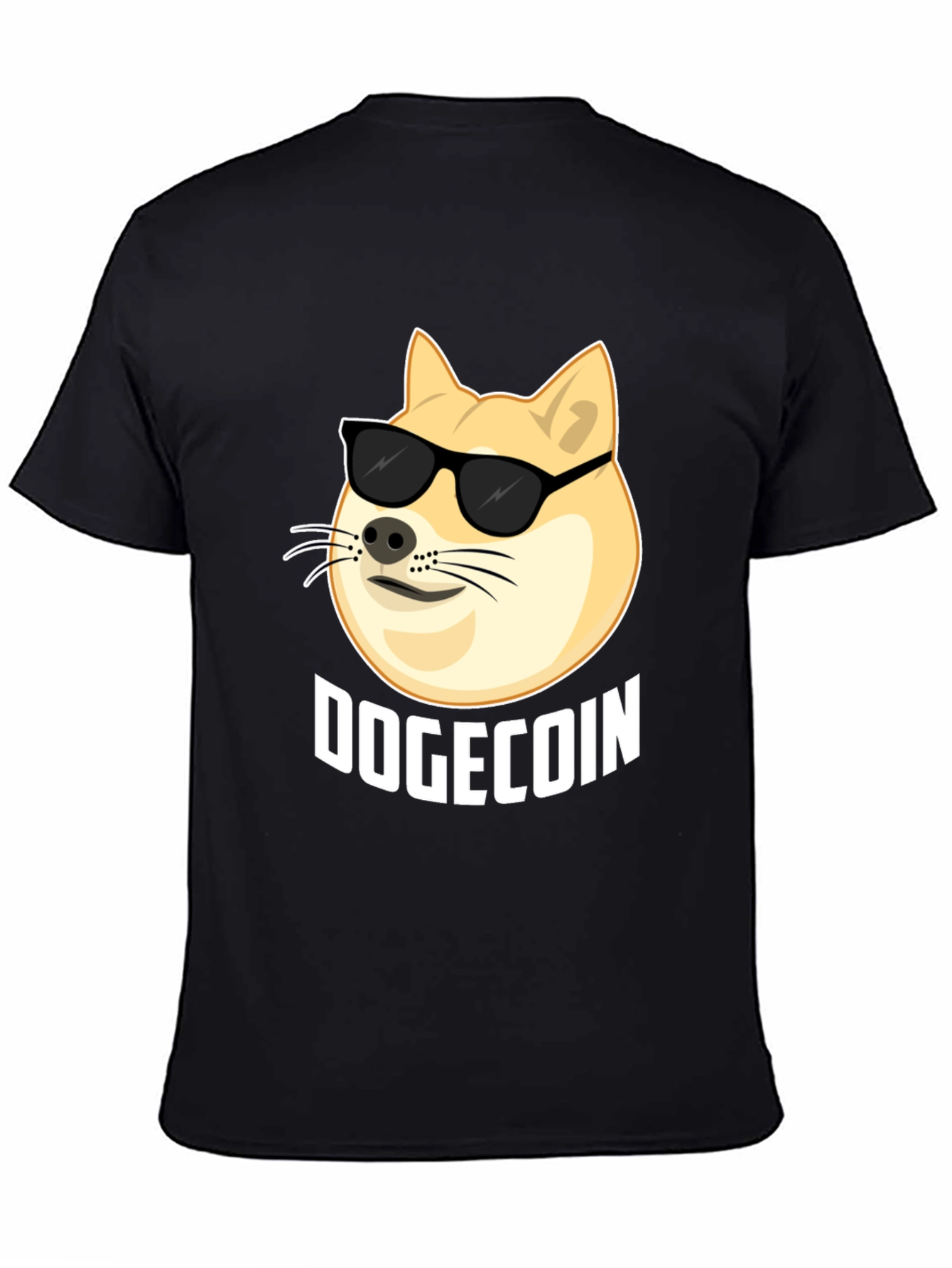 DogeCoin Cool Dog T-Shirt - Black Crypto Tee