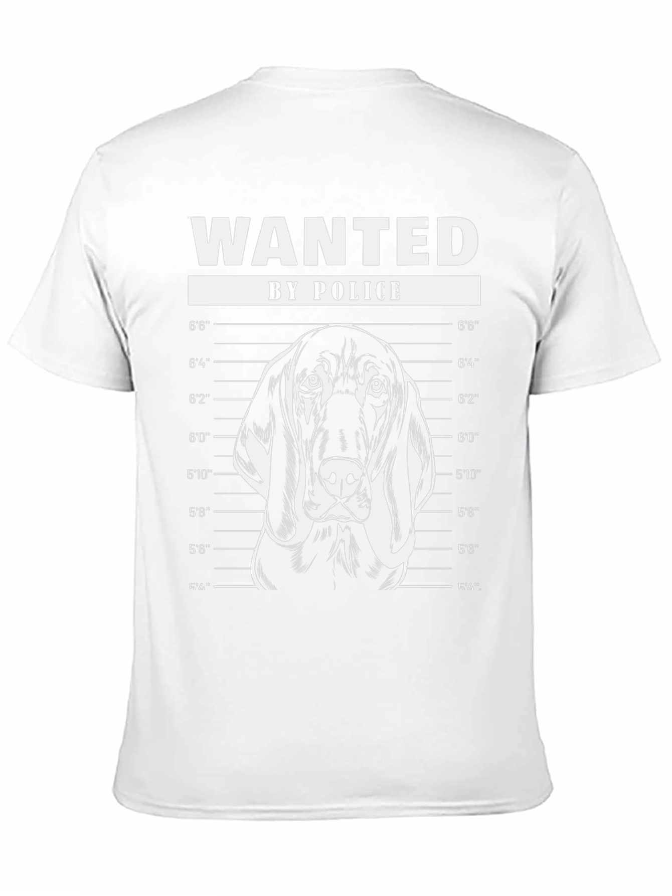 Wanted Dog T-Shirt - Police Lineup Design