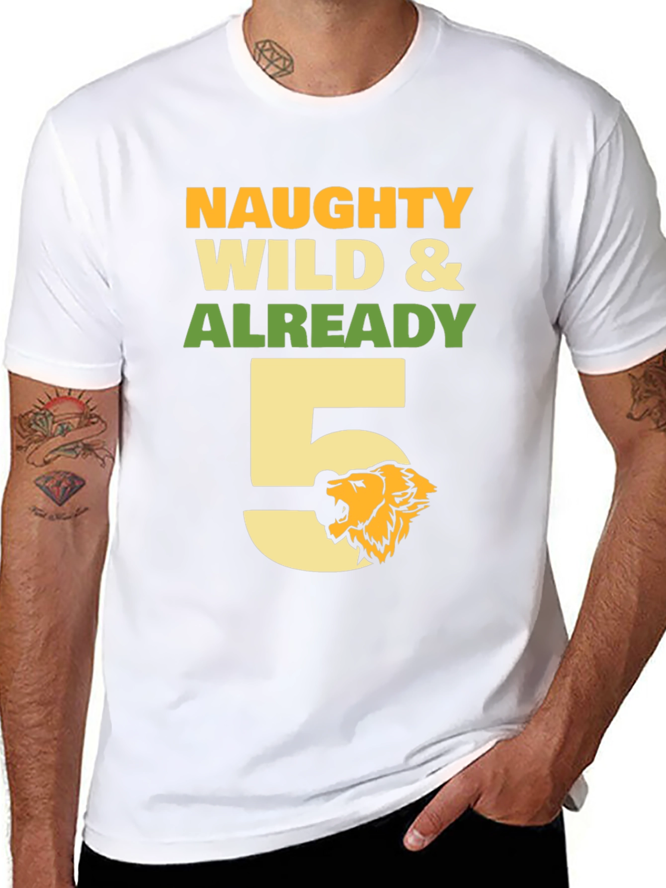 Naughty Wild & Already 5 T-Shirt - Birthday Boy
