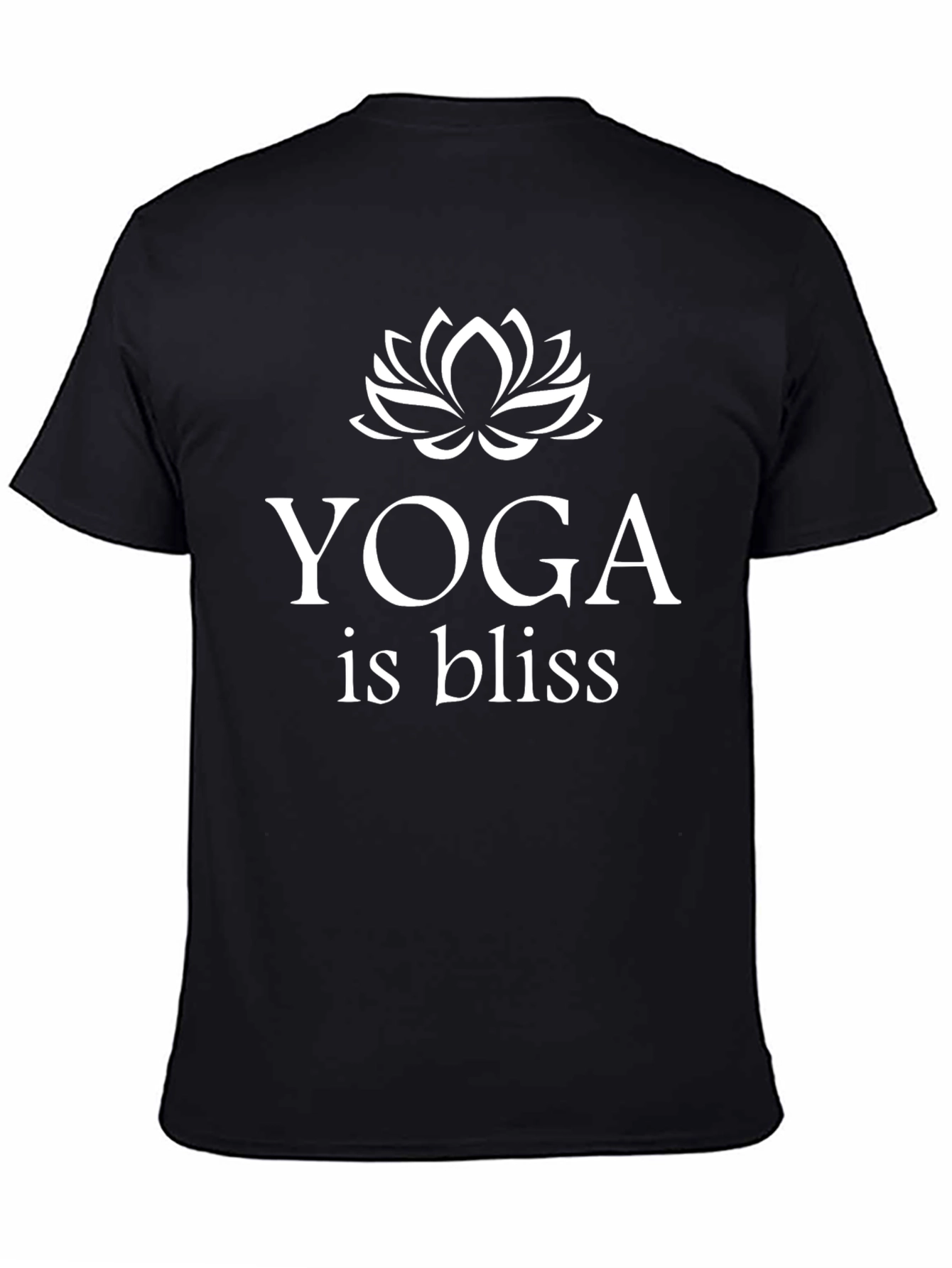 Yoga is Bliss Graphic Tee - Black