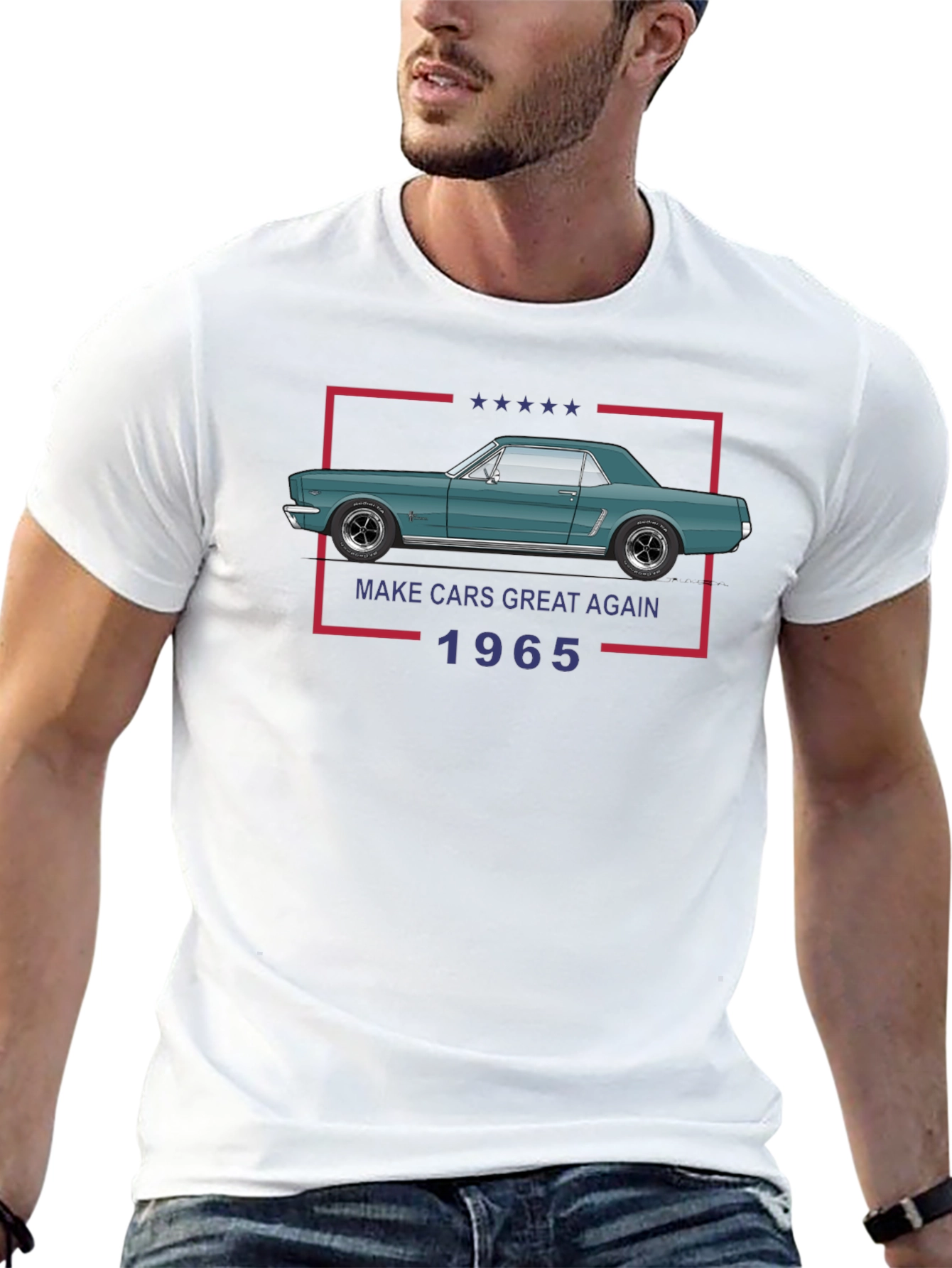 1965 Mustang T-Shirt - Make Cars Great Again