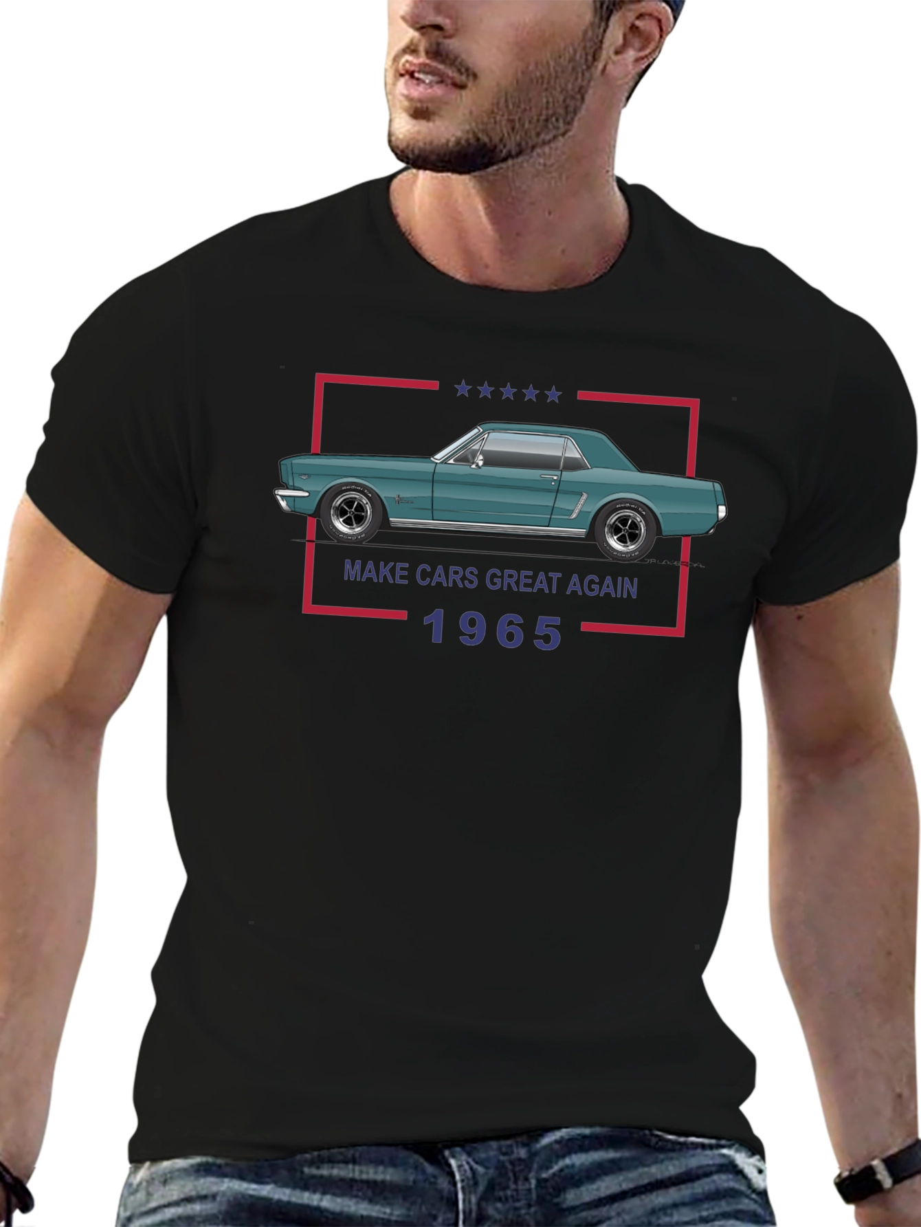 1965 Mustang T-Shirt - Make Cars Great Again