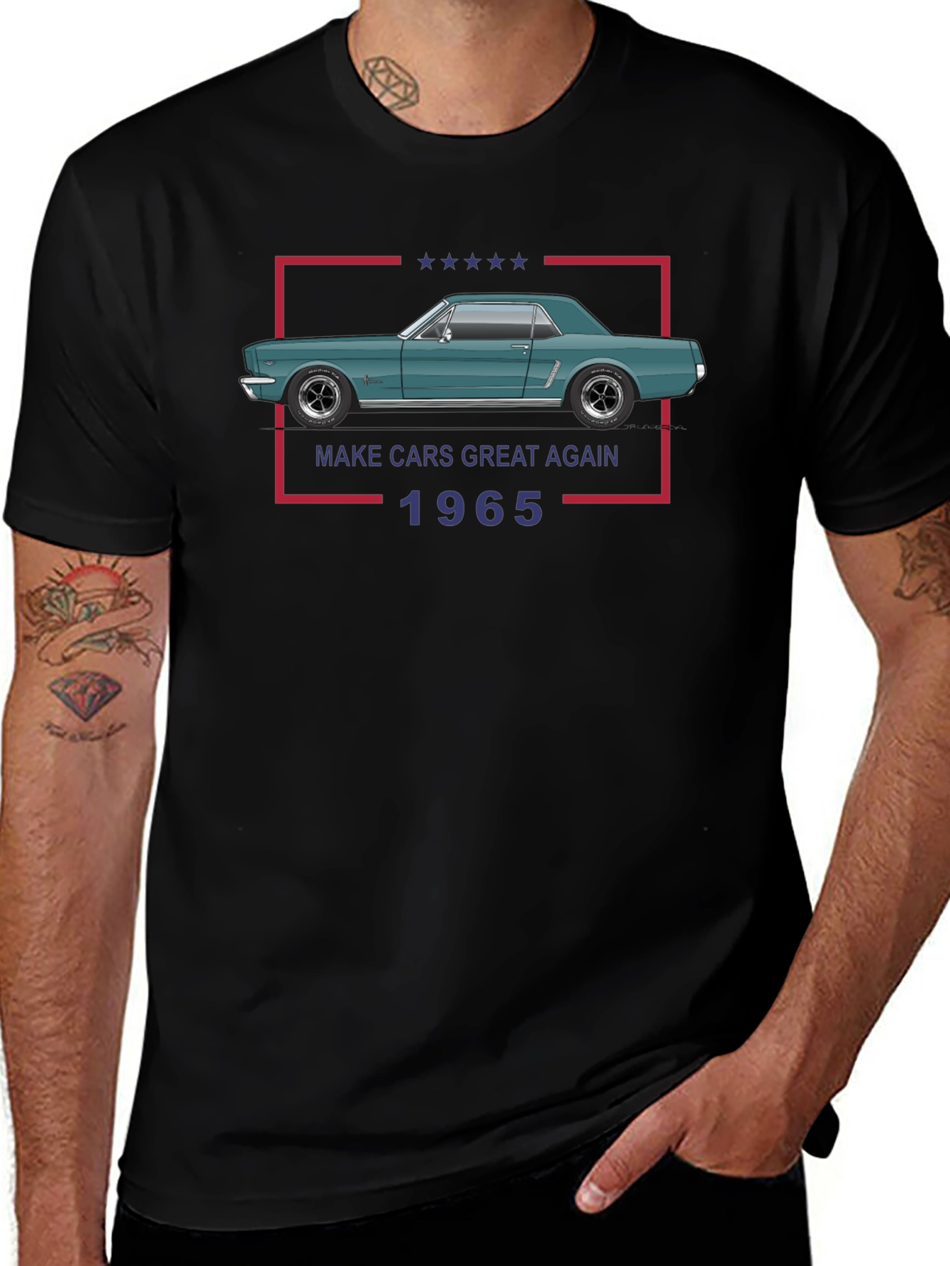 1965 Mustang T-Shirt - Make Cars Great Again