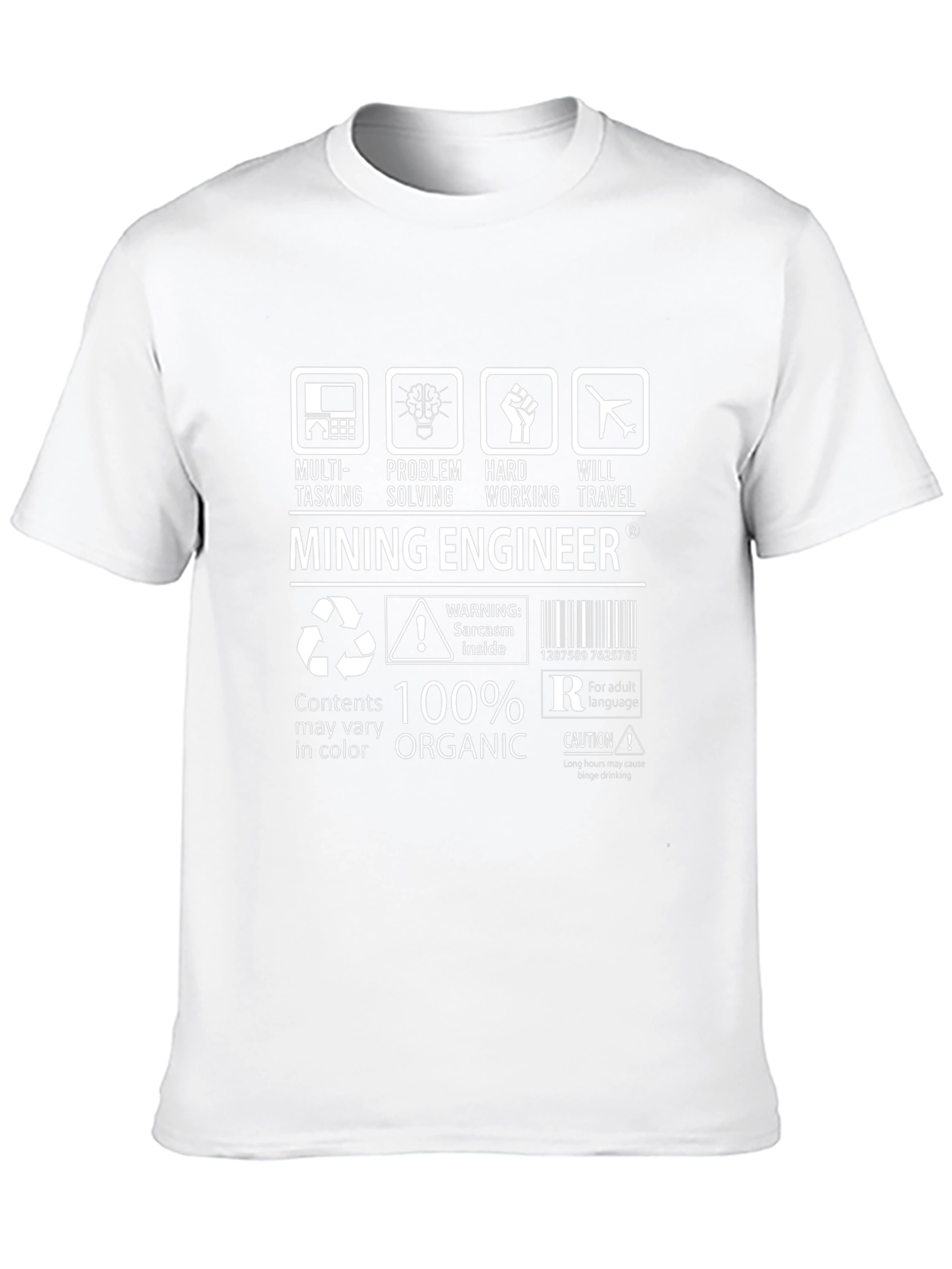 Mining Engineer Graphic T-Shirt - Black
