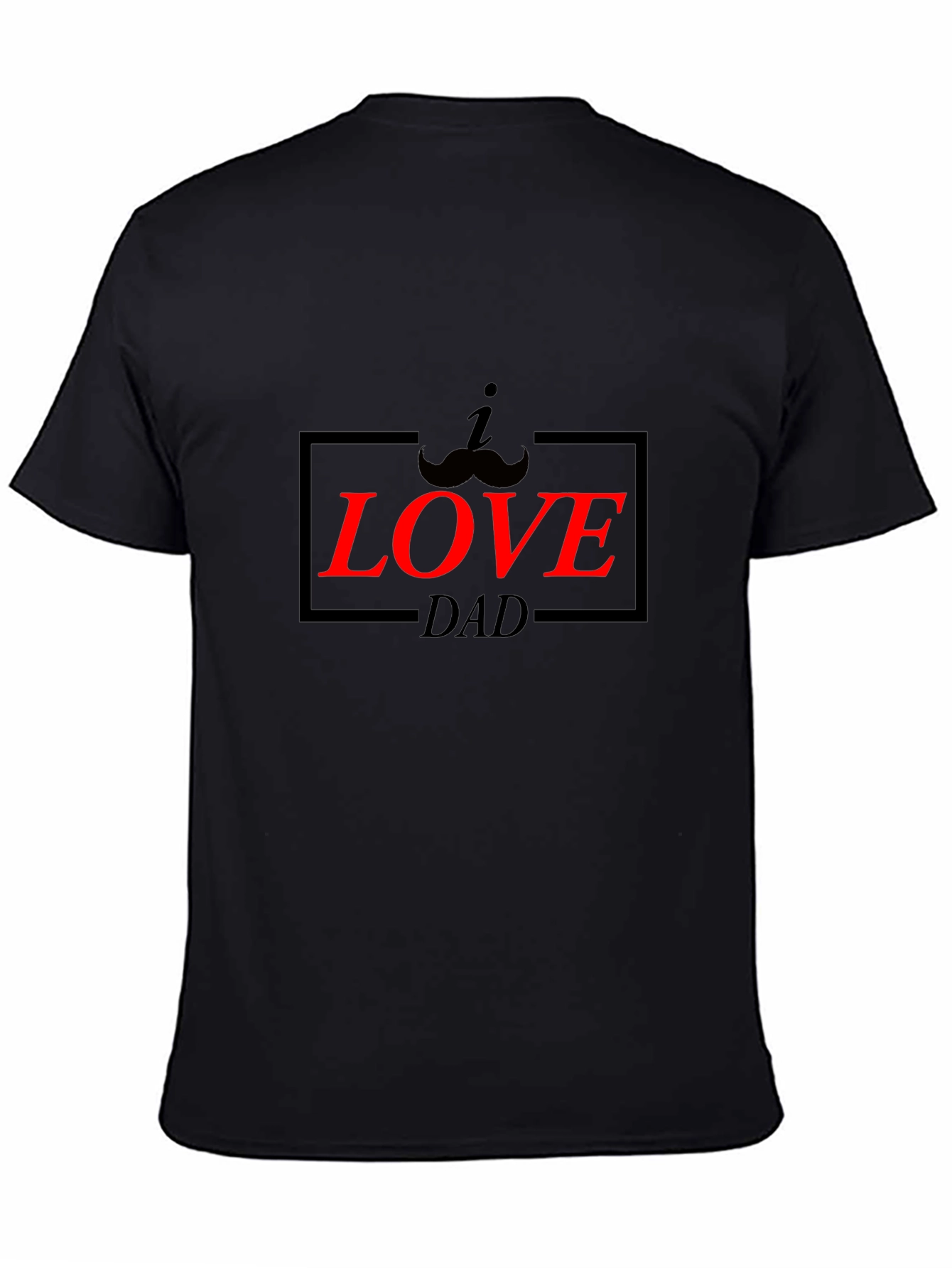 I Mustache You Dad T-Shirt - Black