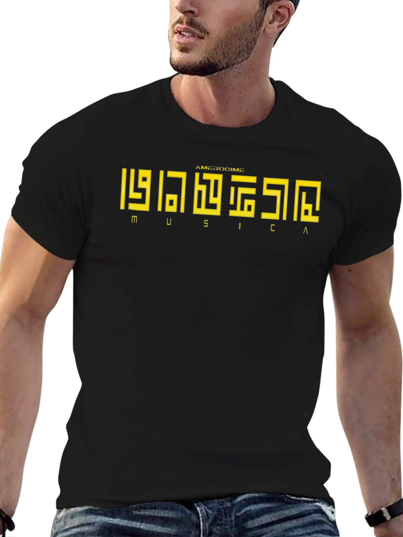 Geometric Music Graphic T-Shirt
