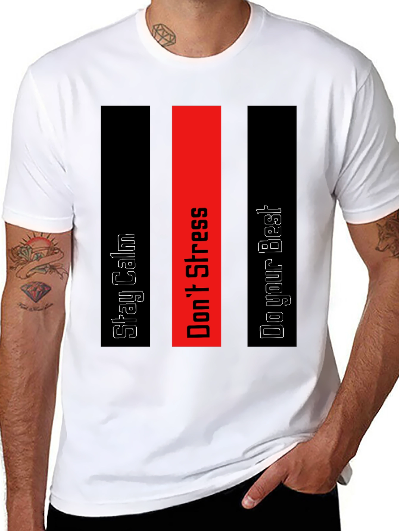 Motivational Graphic Tee - Stay Calm Do Your Best