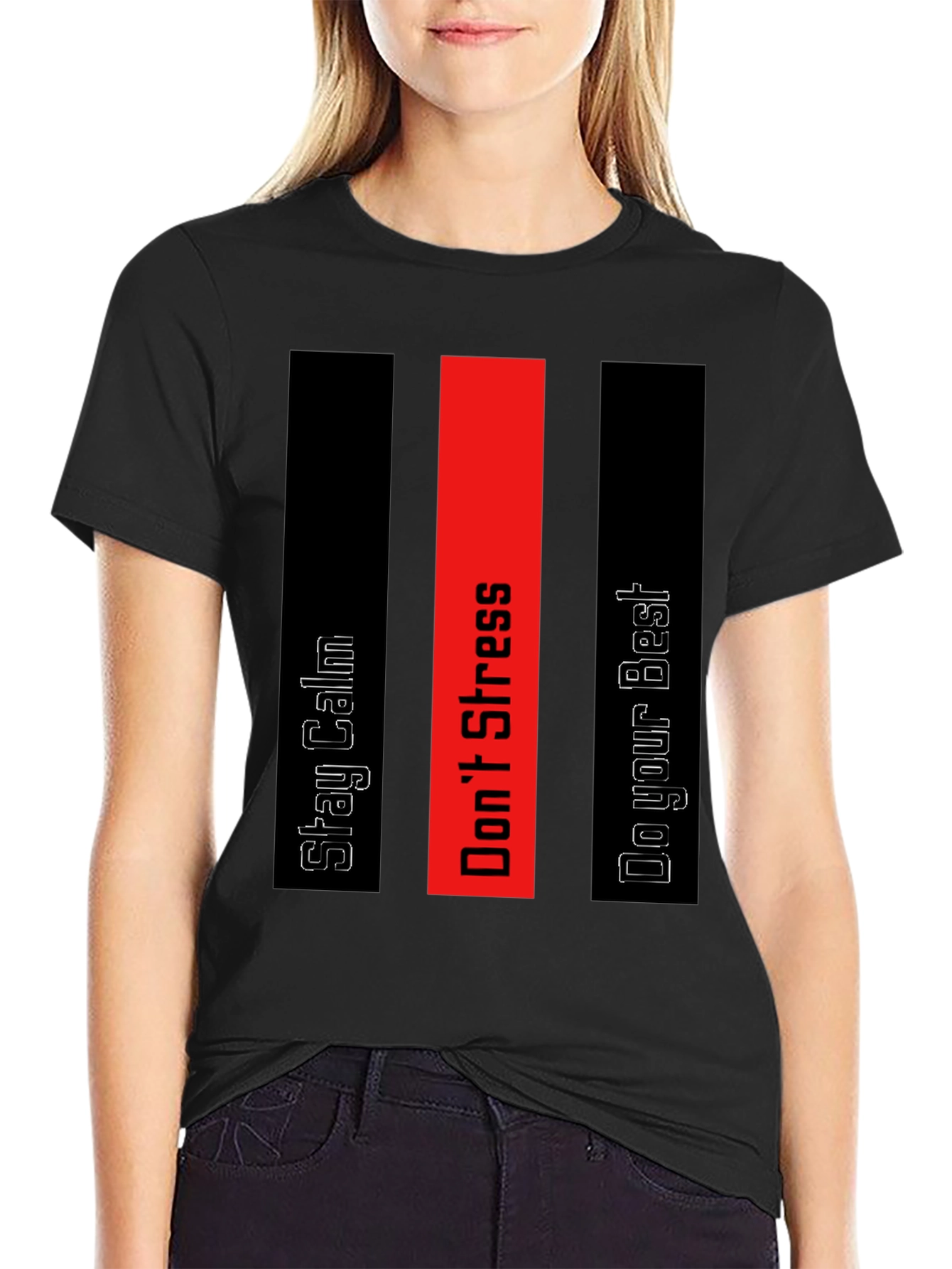 Motivational Graphic Tee - Stay Calm Do Your Best