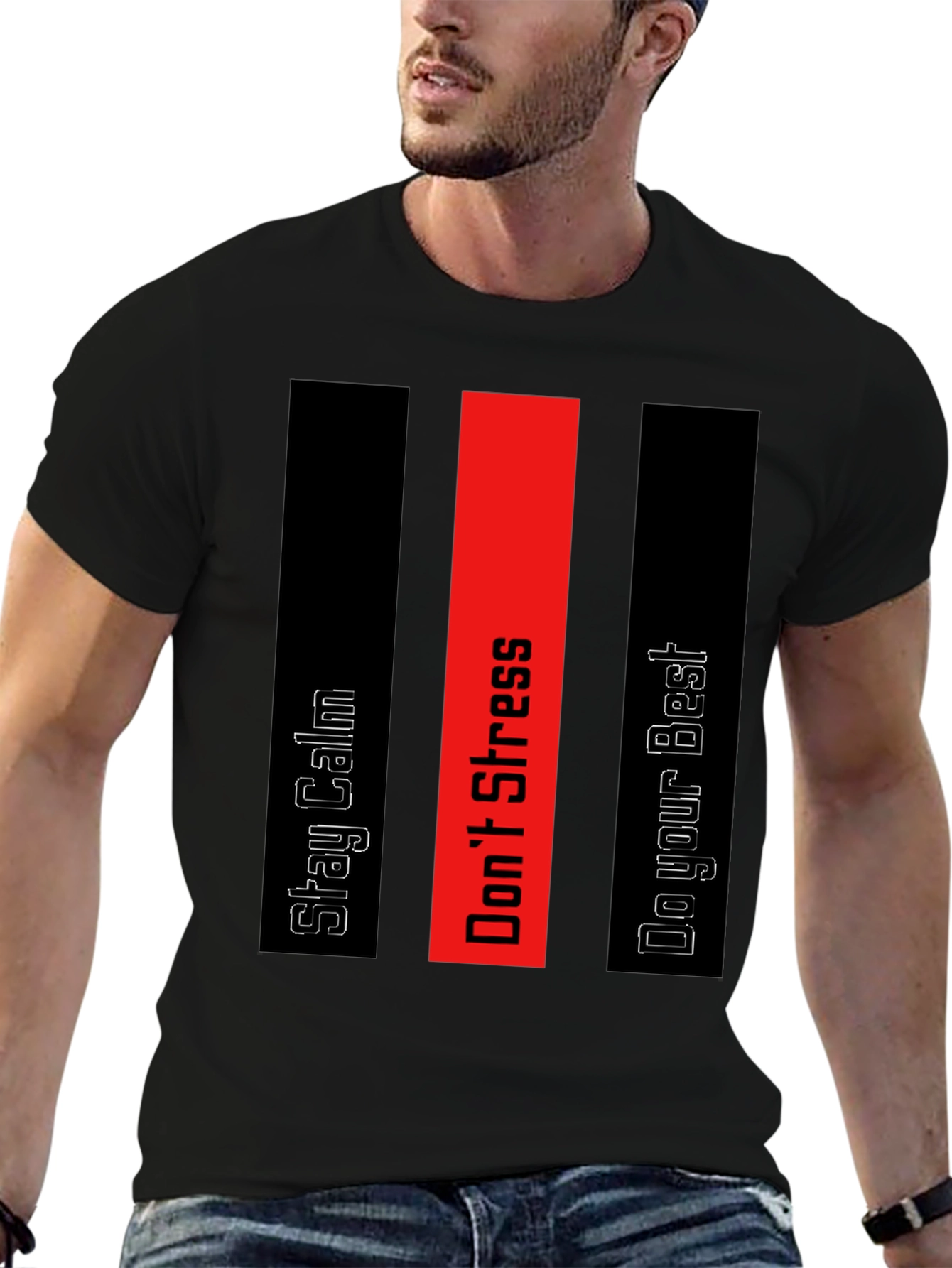 Motivational Graphic Tee - Stay Calm Do Your Best
