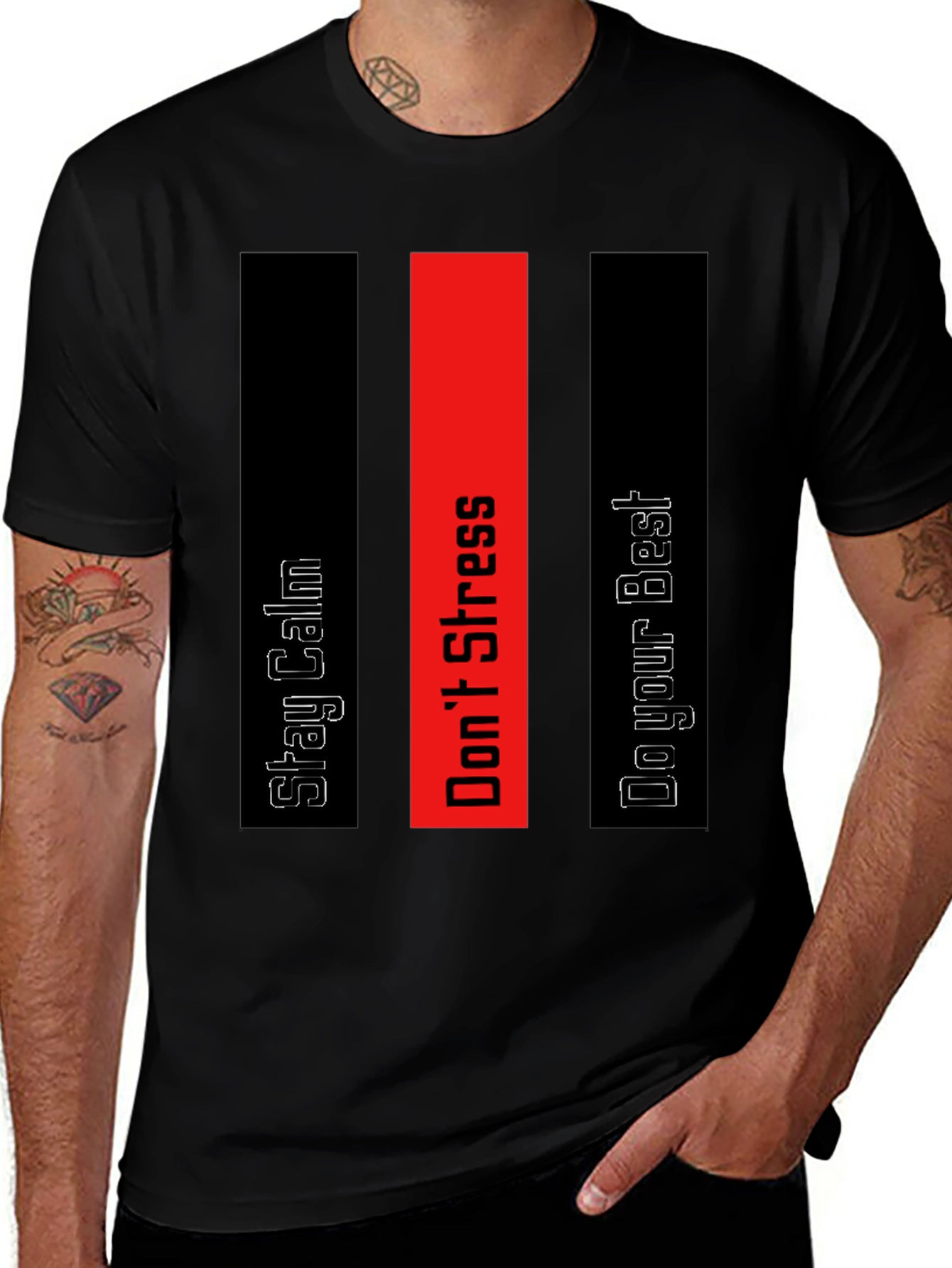 Motivational Graphic Tee - Stay Calm Do Your Best